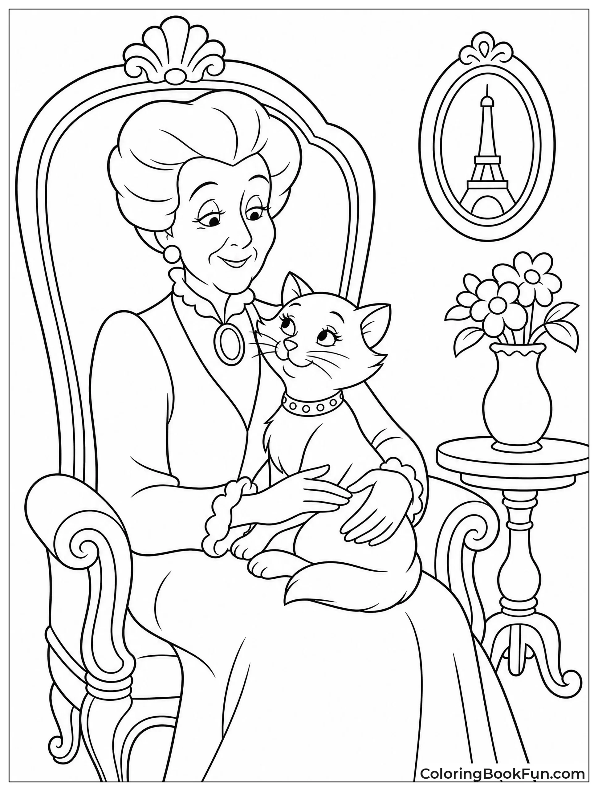 Madame Sitting with Duchess on Her Lap