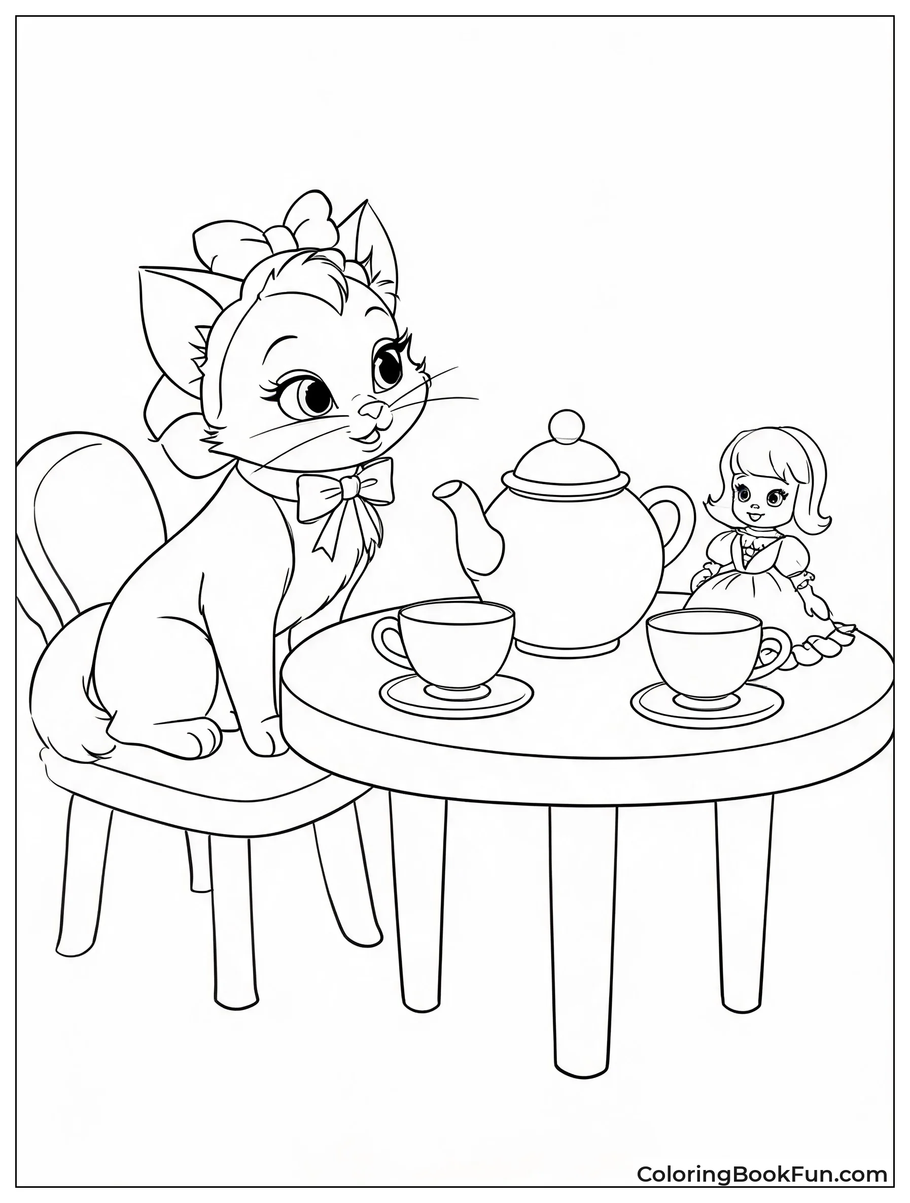 Marie Having a Tea Party