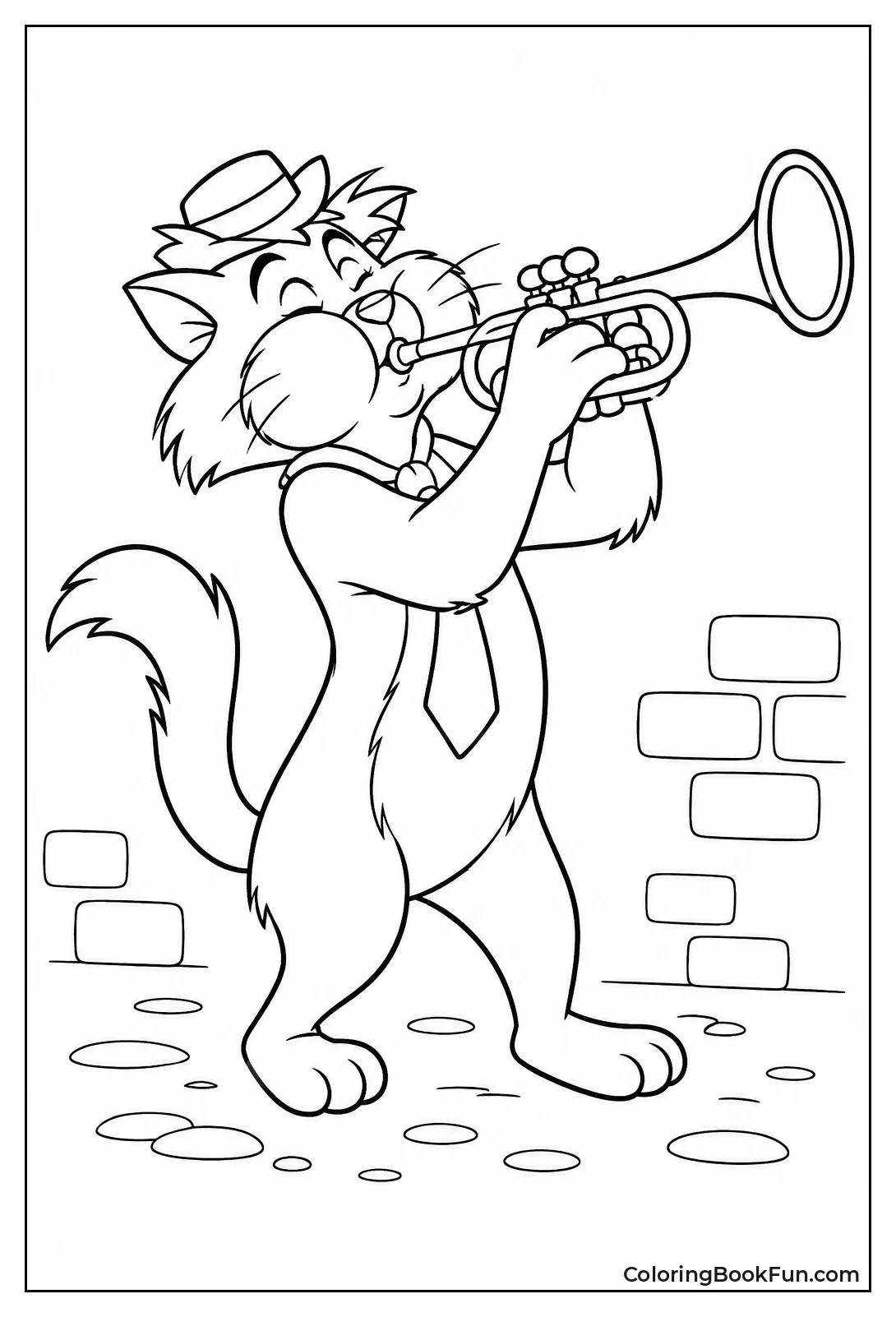 Scat Cat Blowing His Golden Trumpet