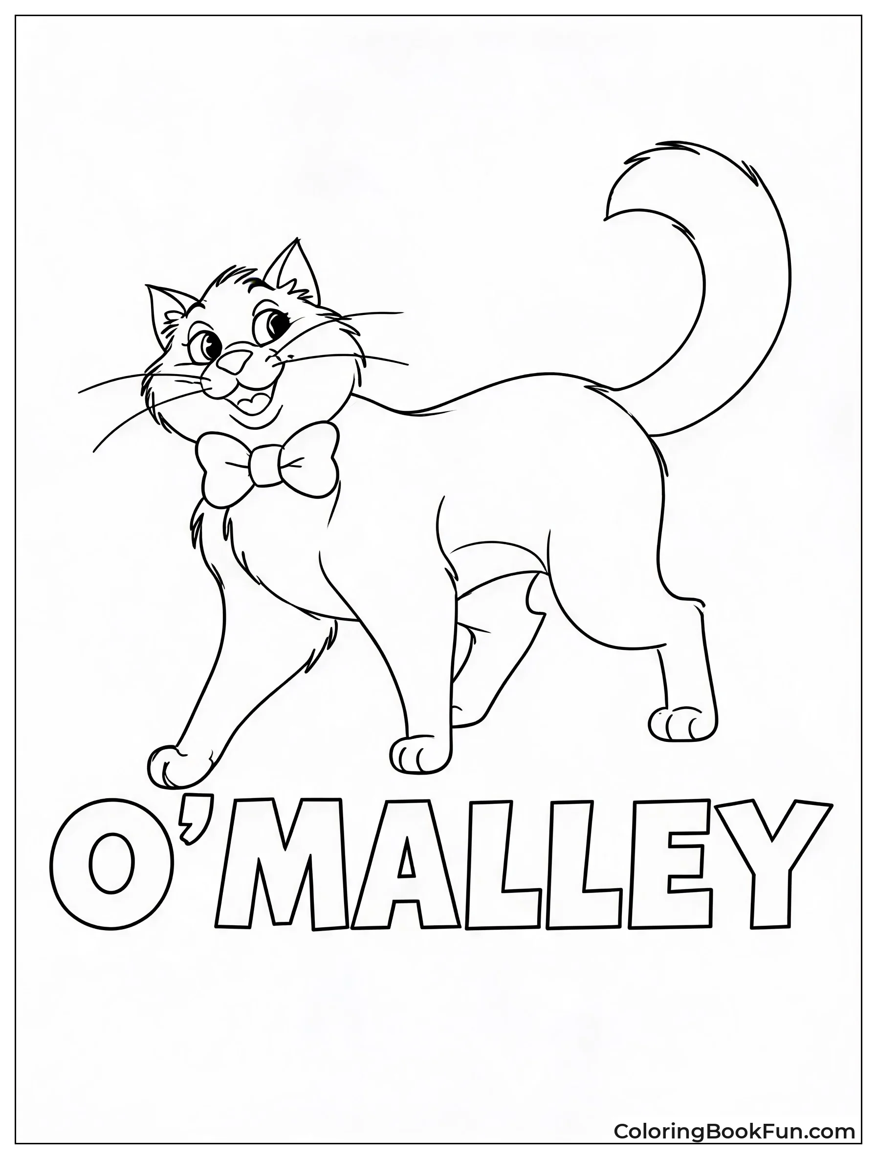 Thomas O'malley Strutting with Red Bowtie