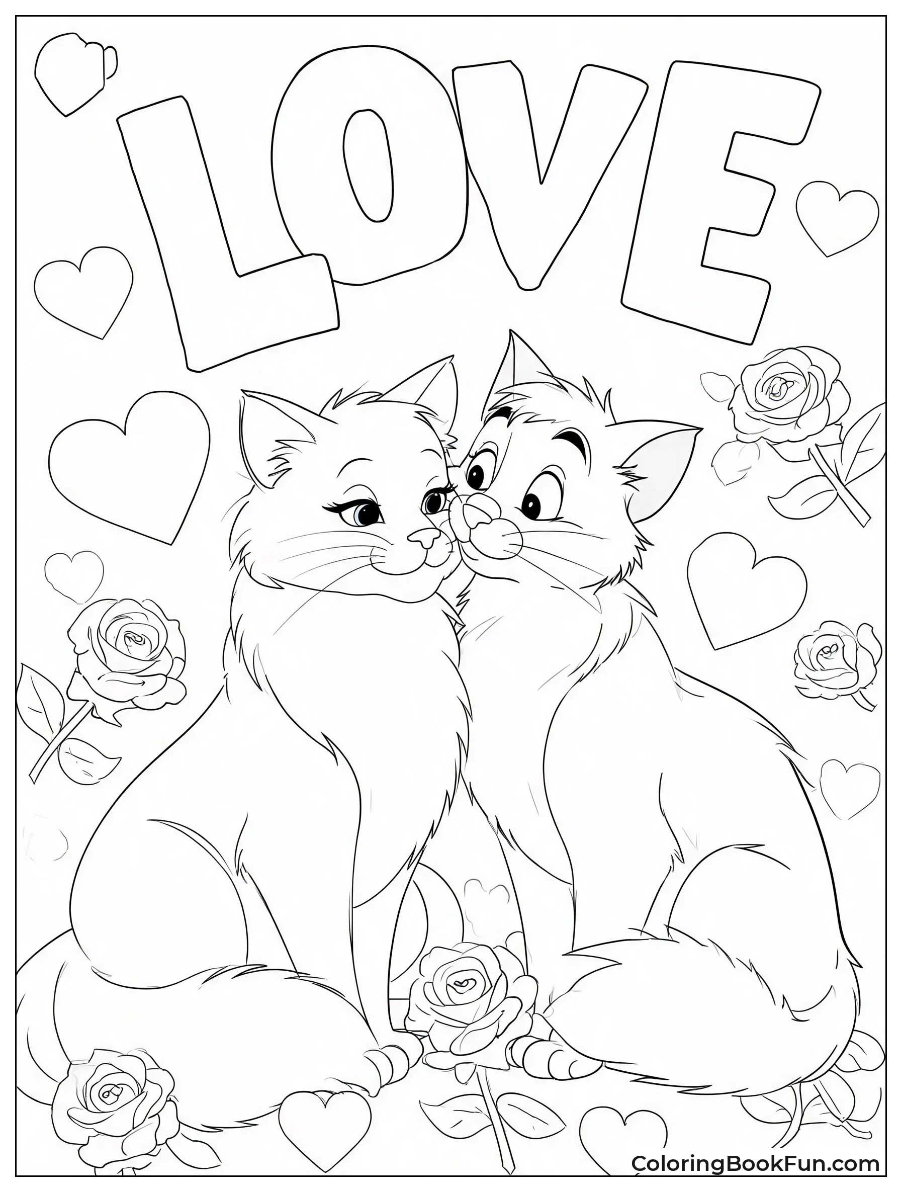 O'malley and Duchess in a Valentine Scene