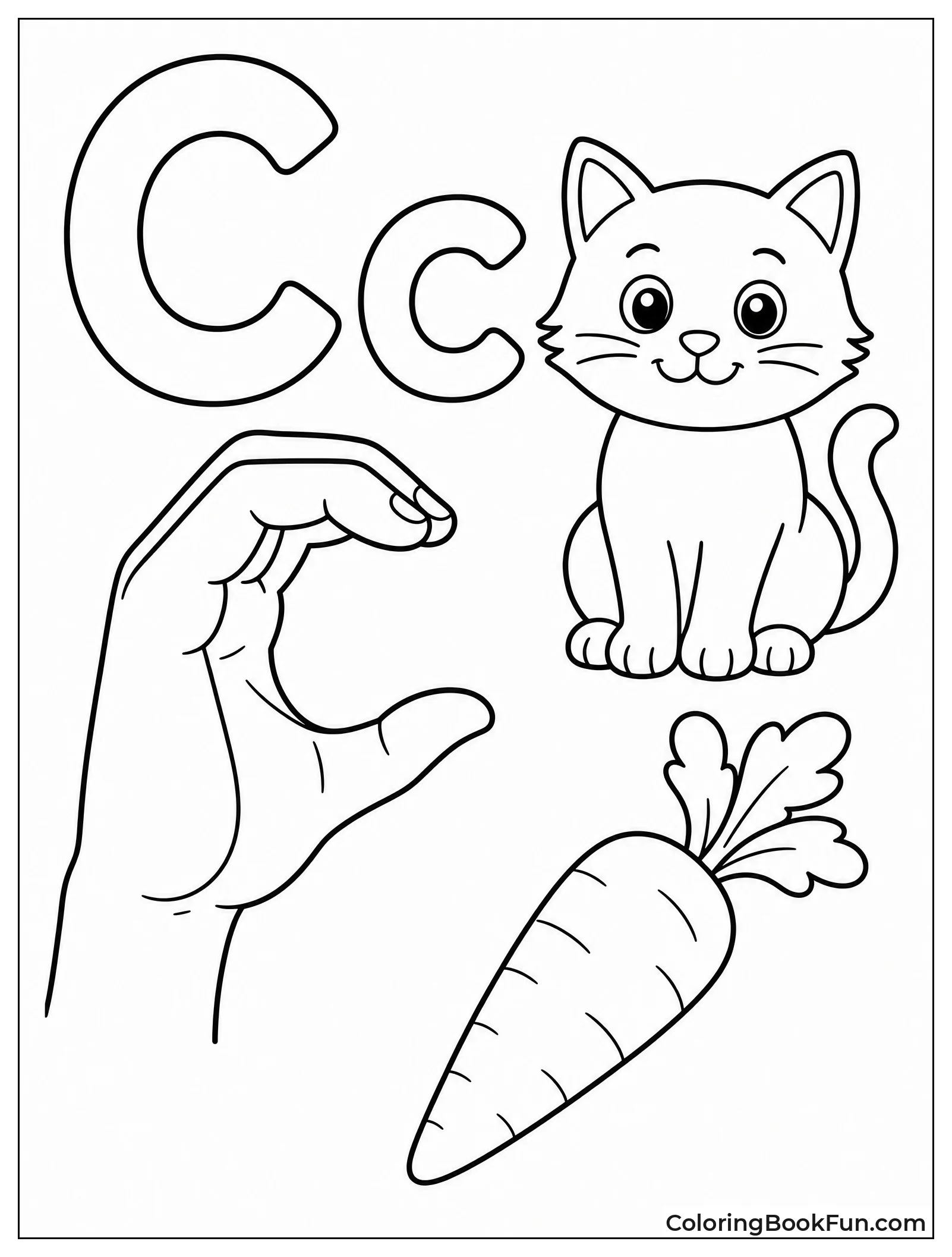 Hand Signs Letter C in ASL