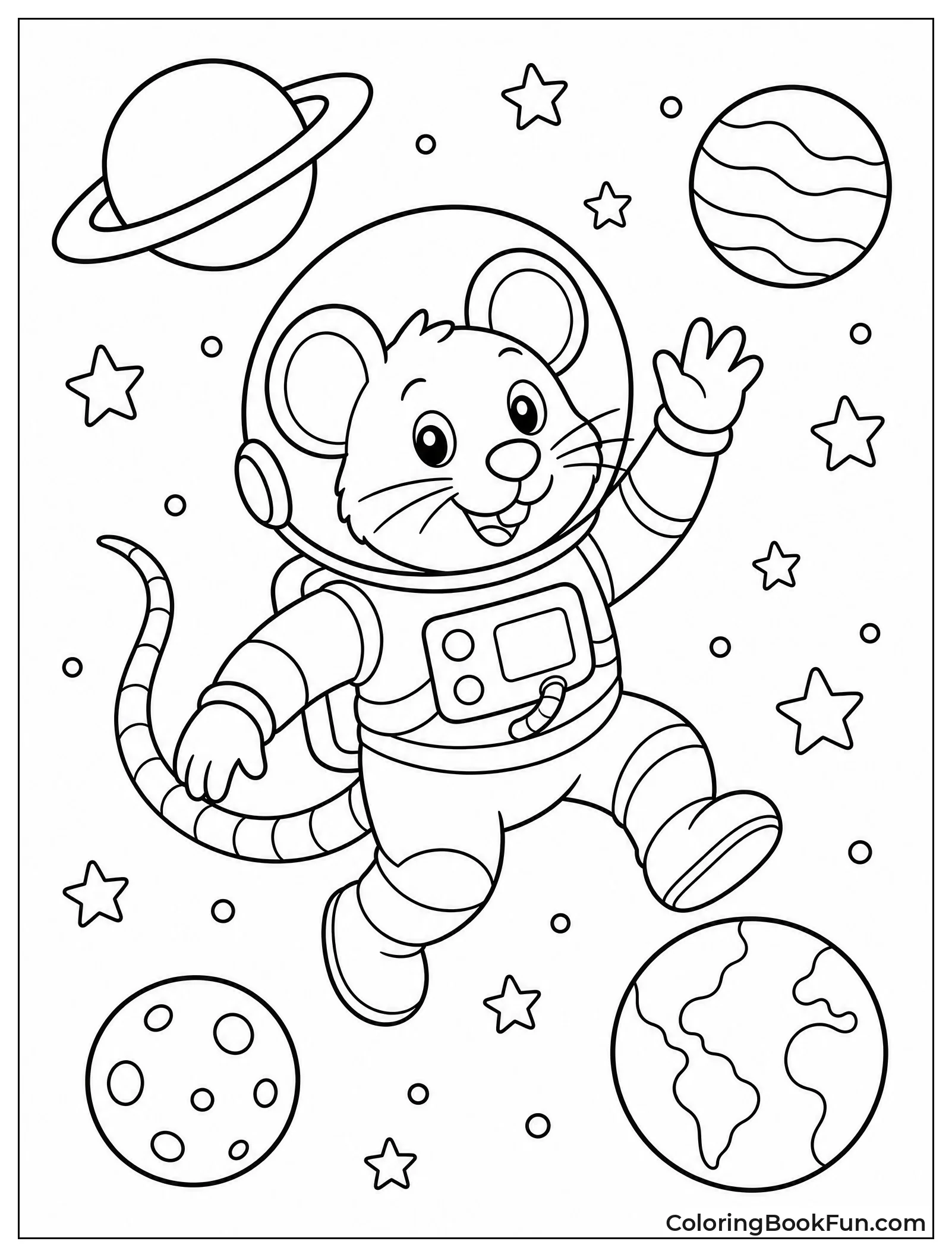 Astronaut Rat in Space