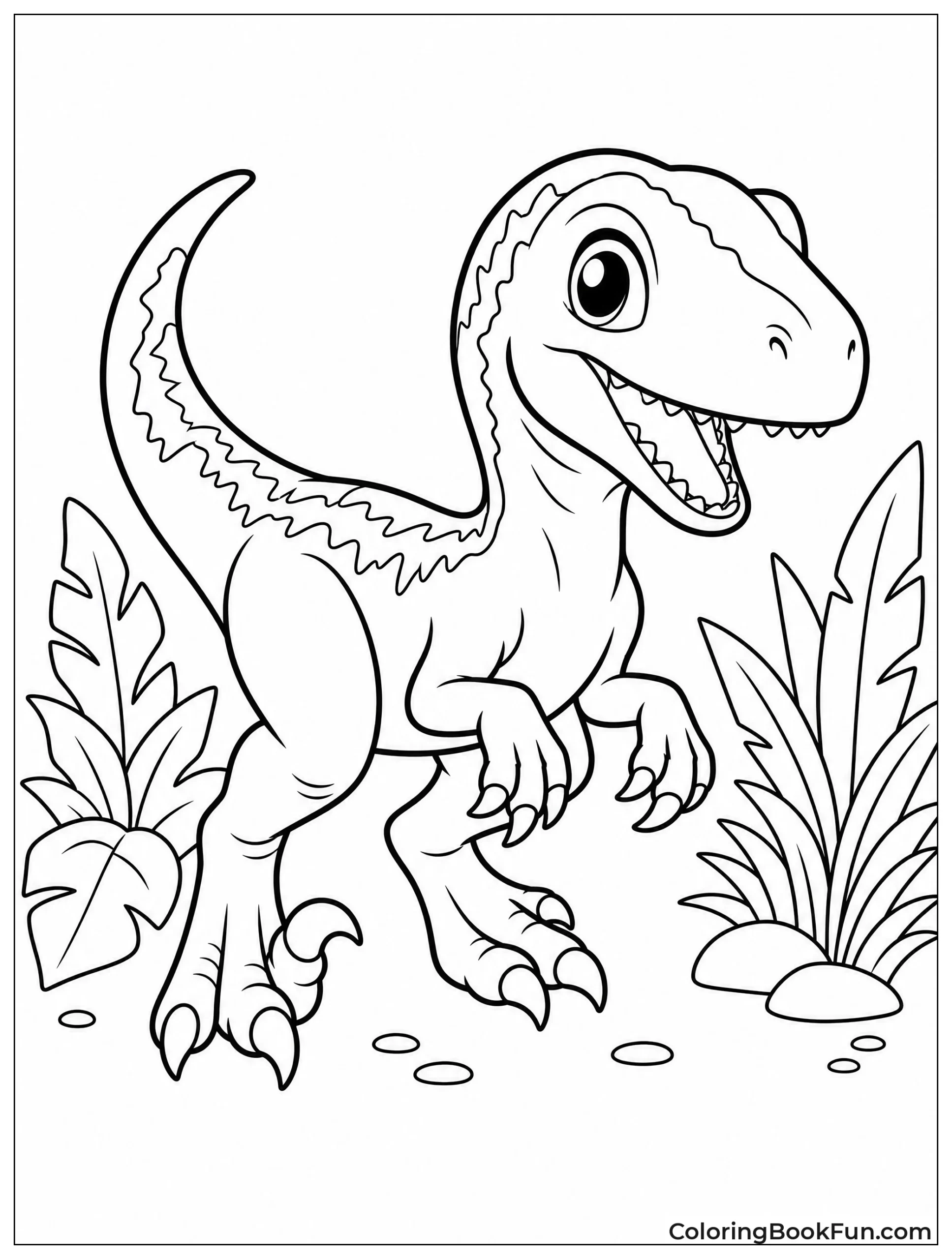 Baby Blue Raptor in Playful Pose