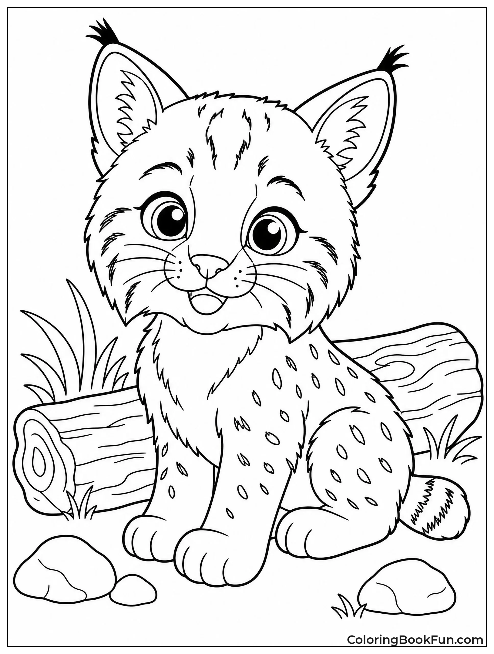 Baby Bobcat with Big Eyes