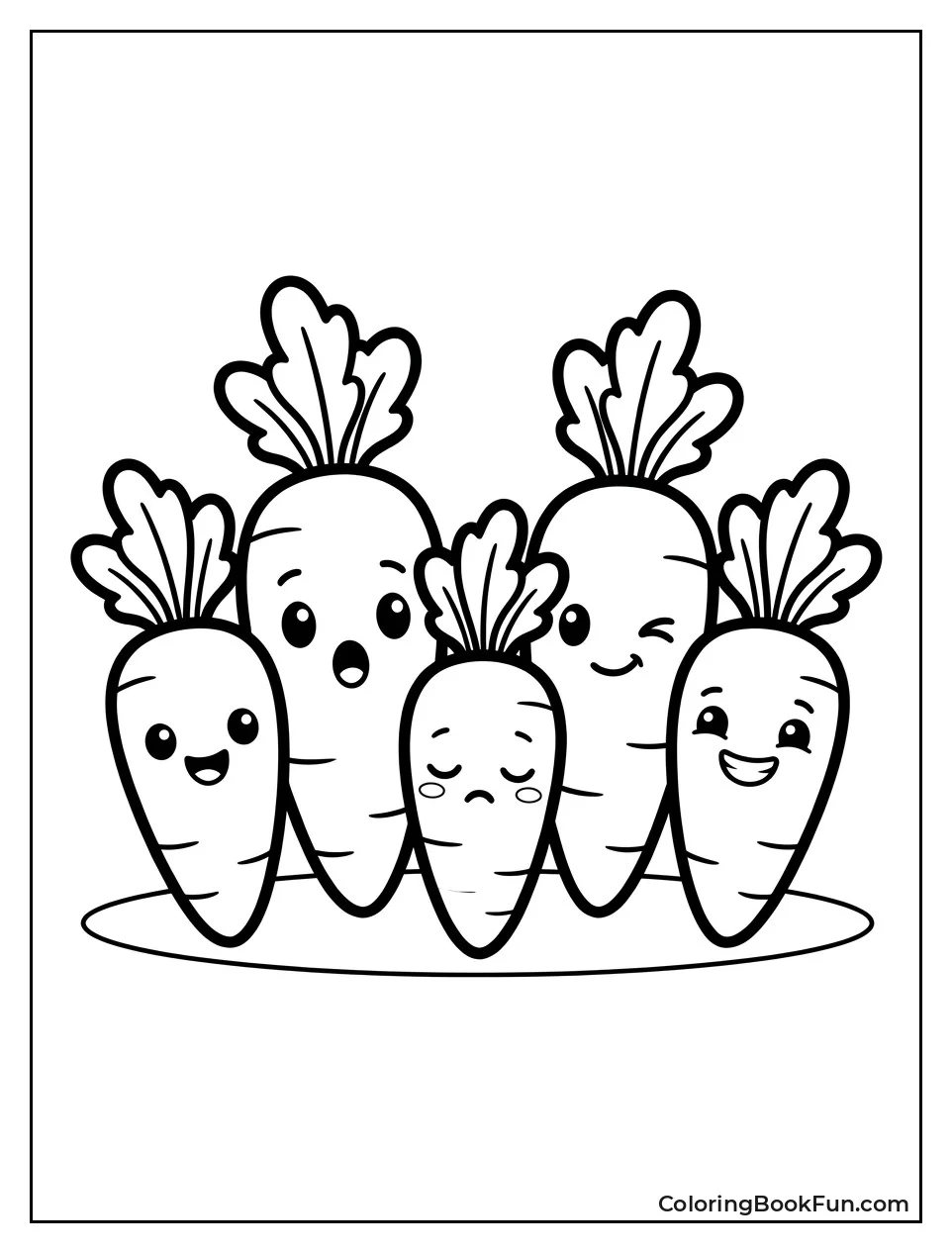 Baby Carrots with Happy Faces