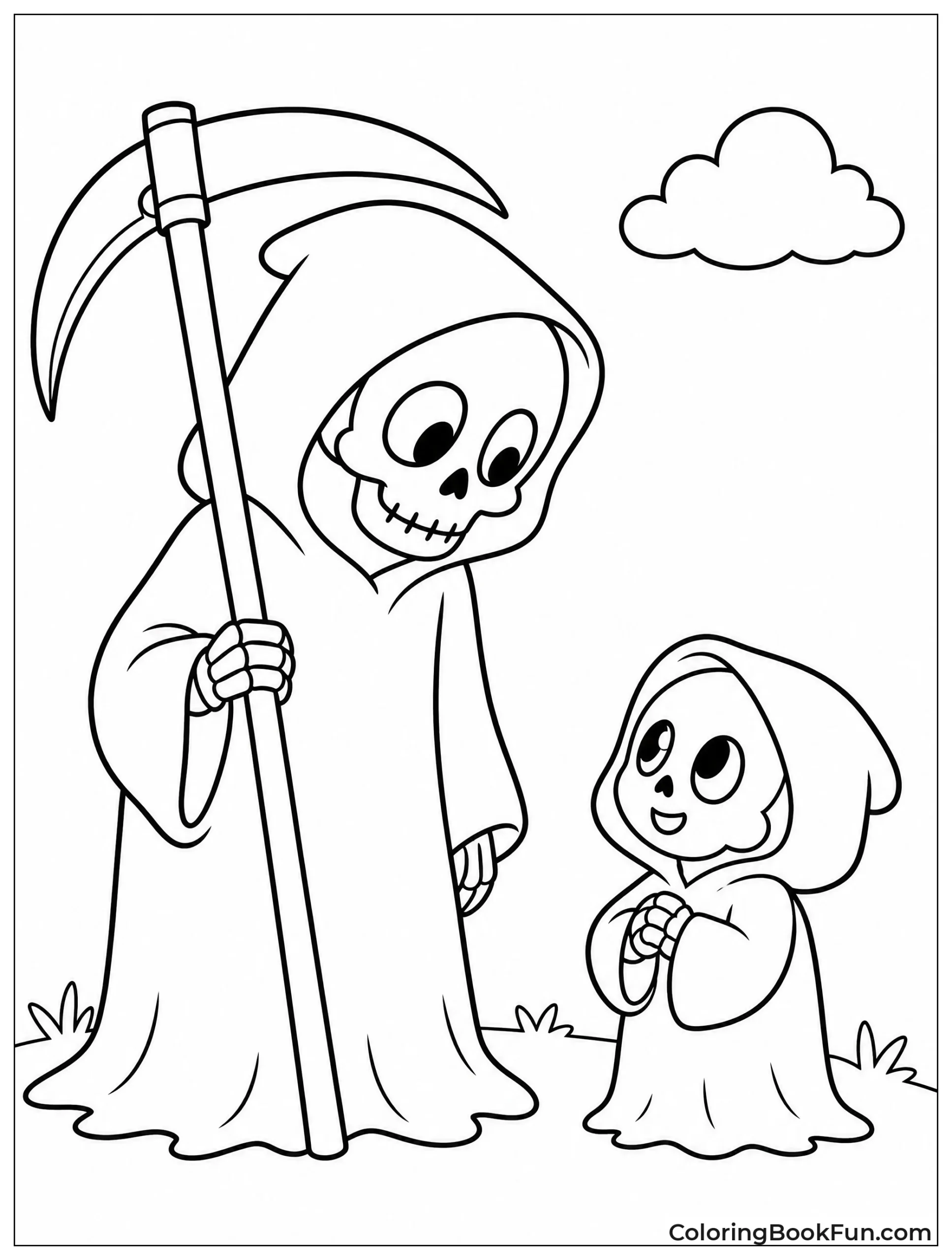Reaper Looking at Tiny Baby