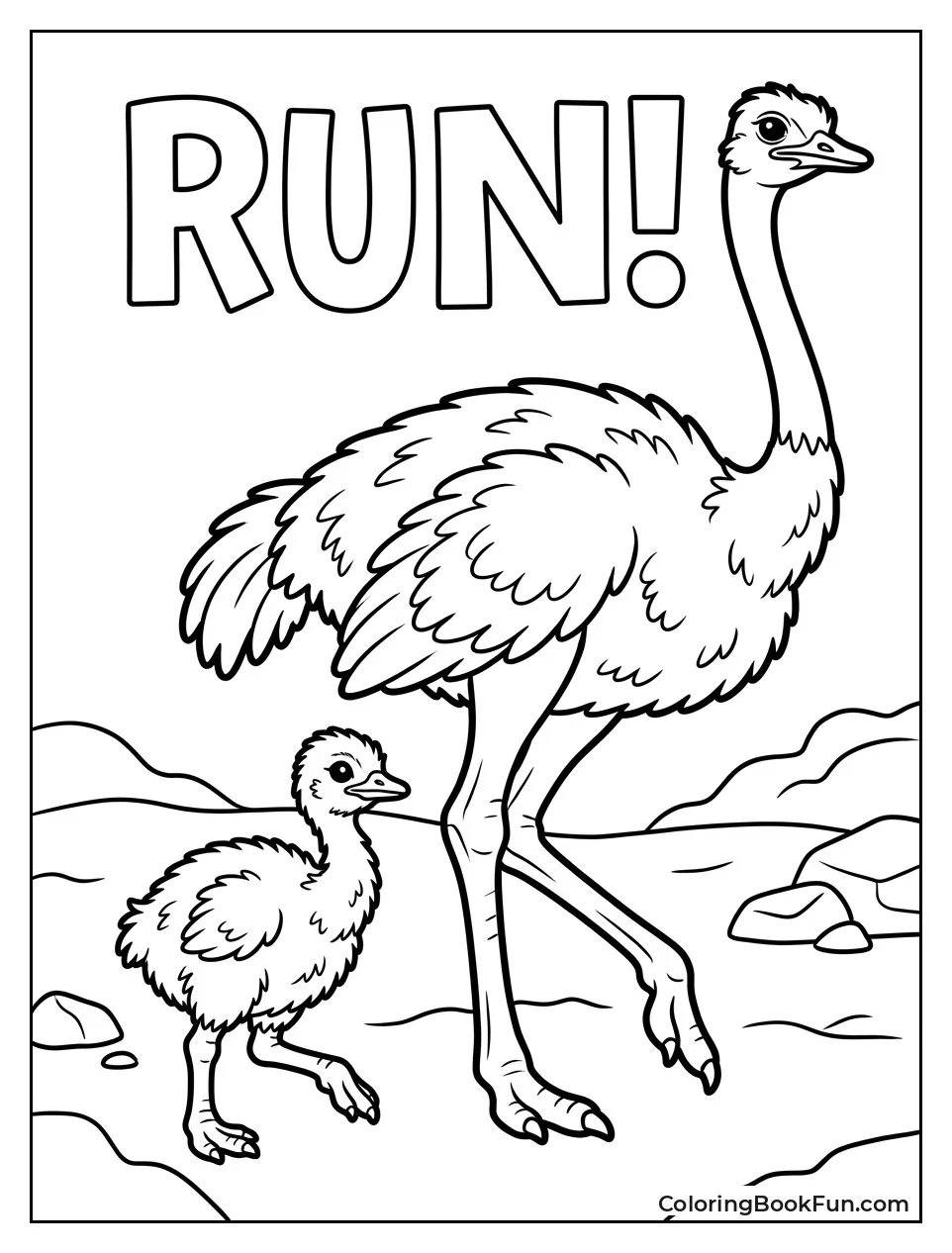 Baby Ostrich Takes First Steps