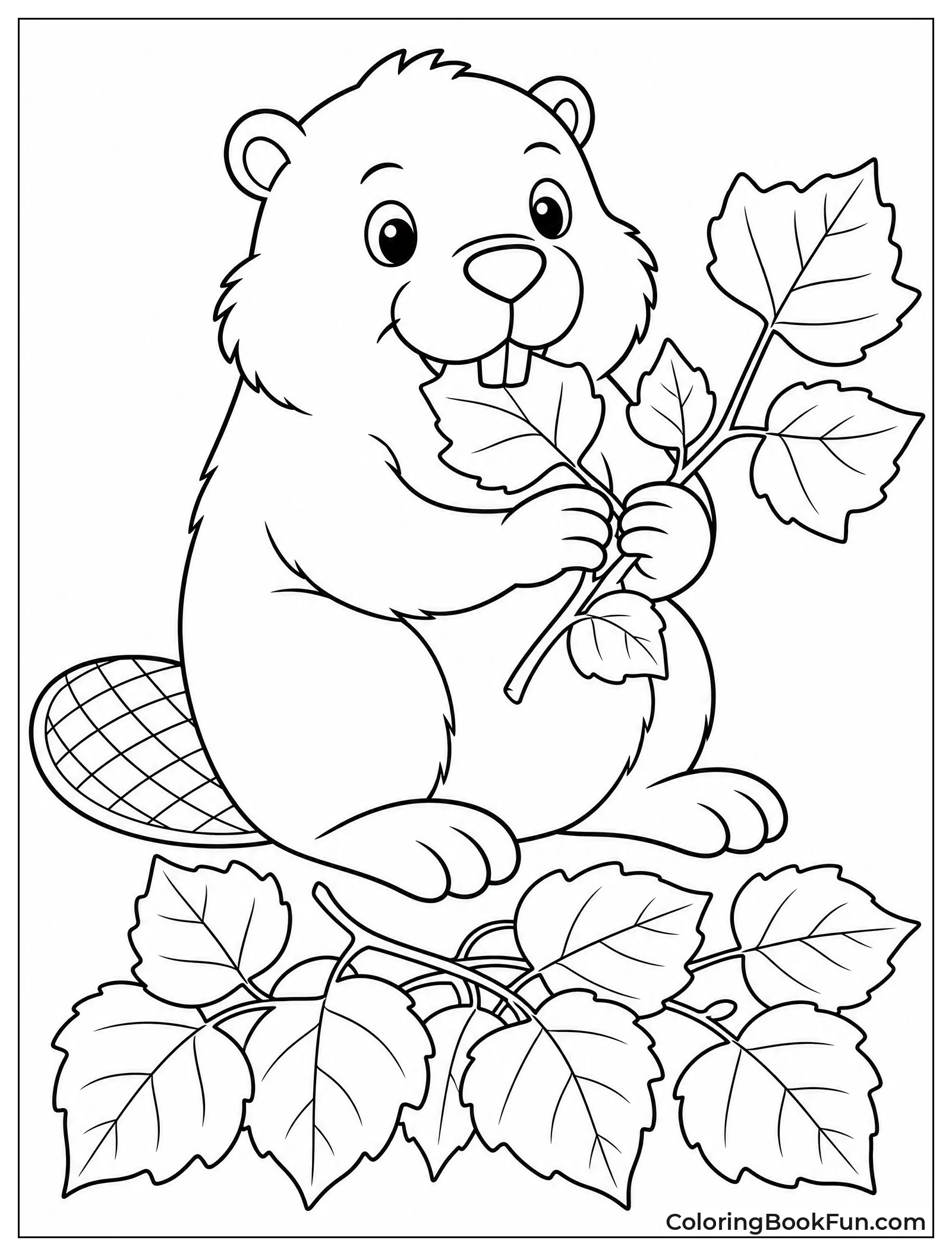 Beaver Eats Fresh Aspen Leaves