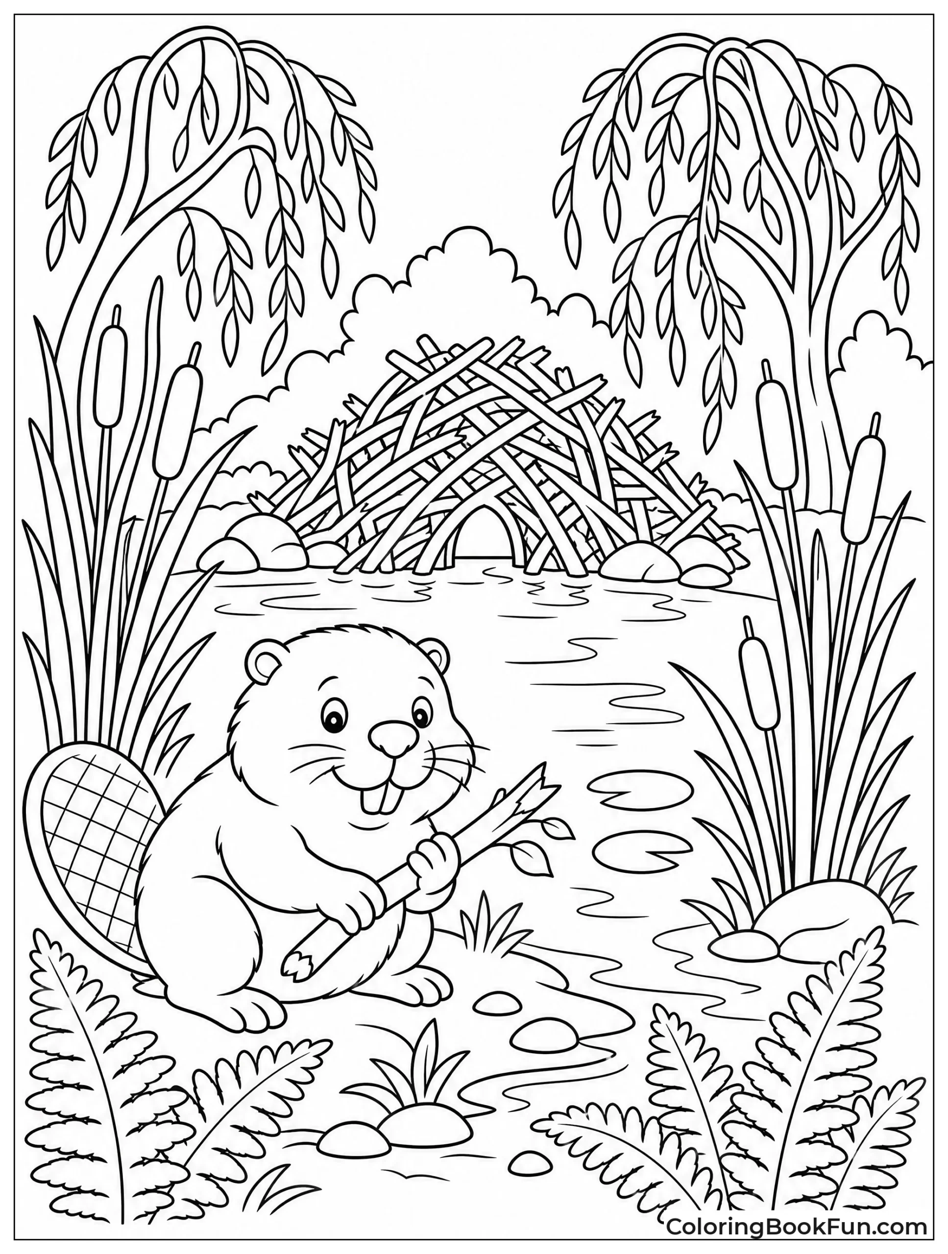 Pond Surrounded by Woodland Plants