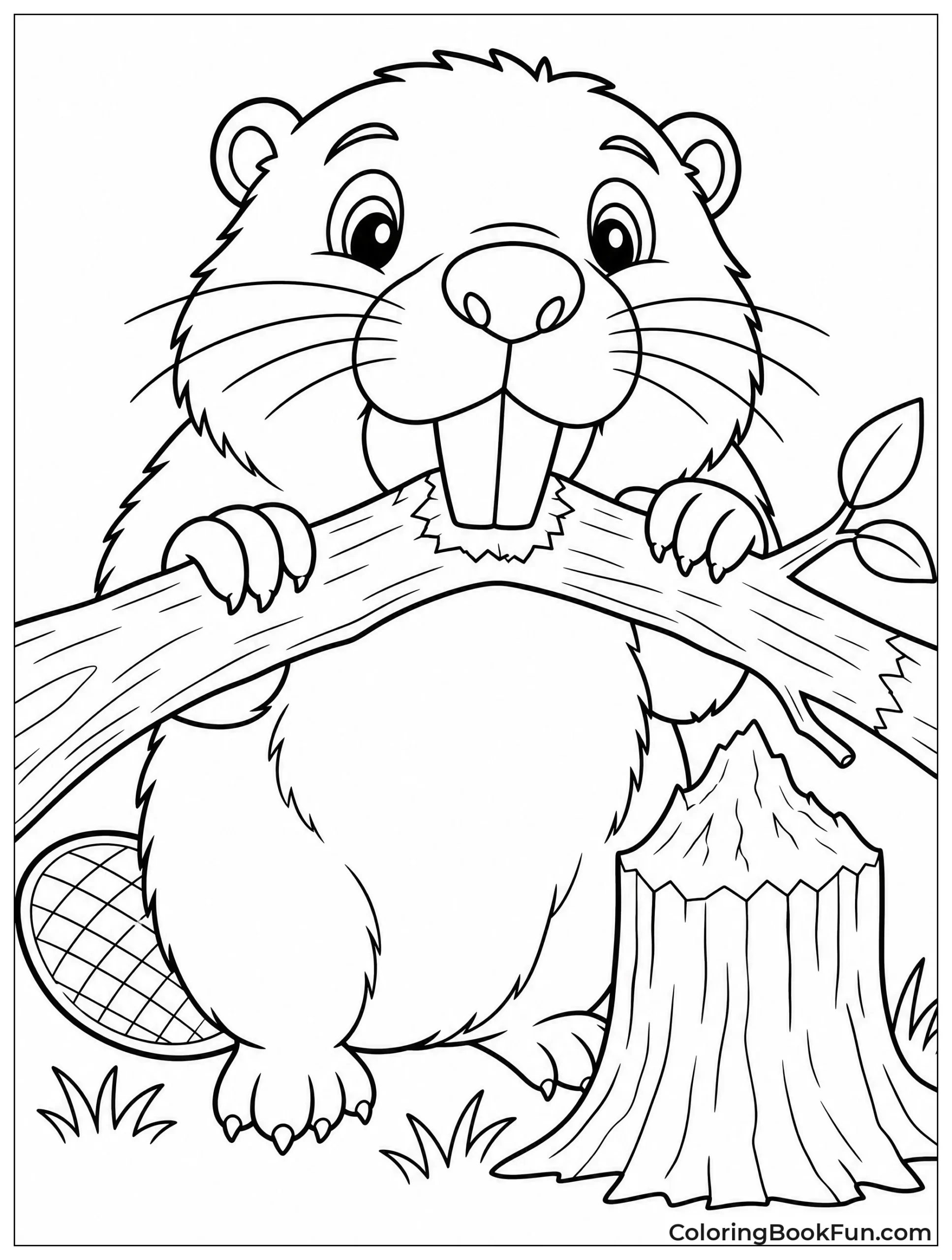 Close View of Beaver Orange Teeth