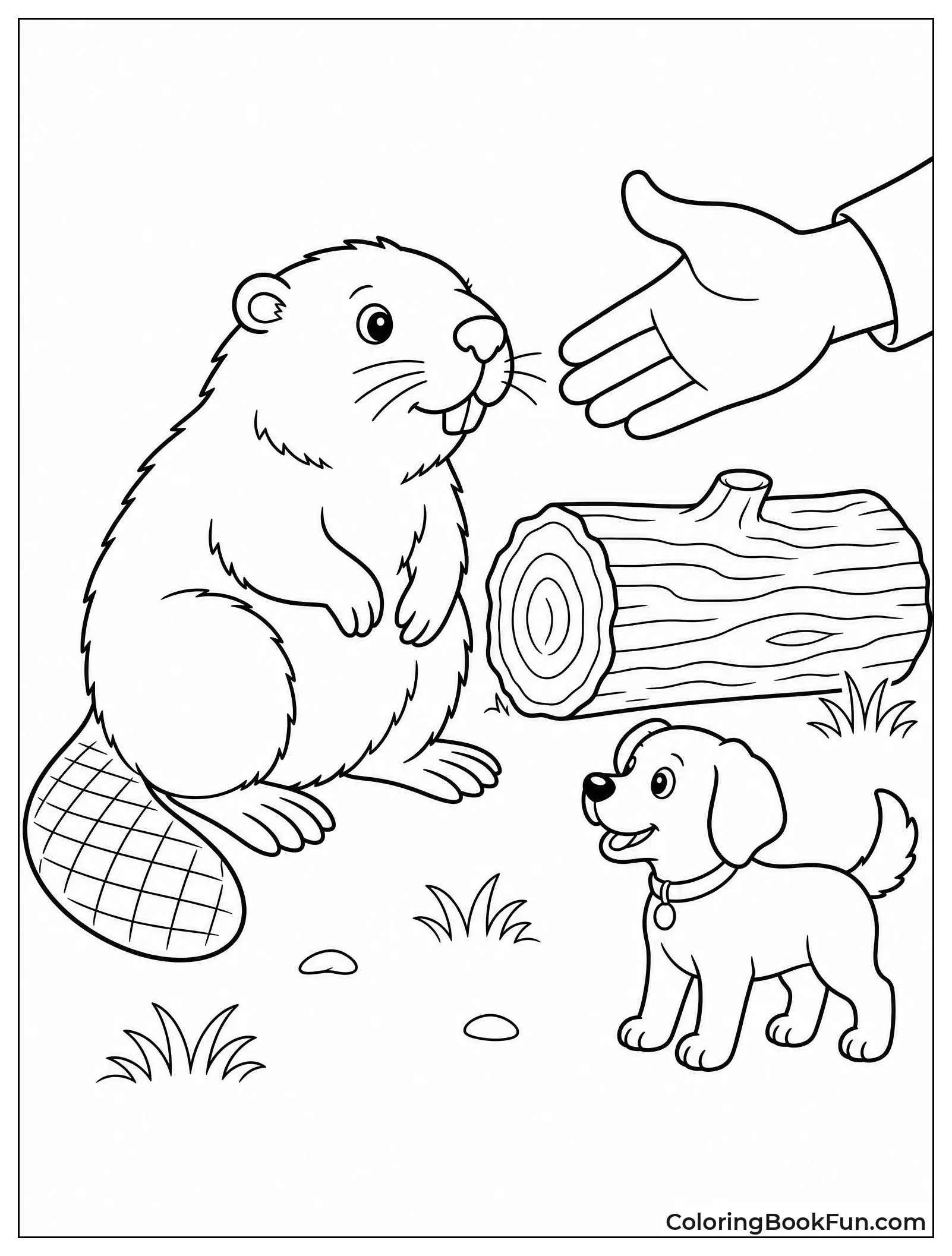 Beaver Size Next to Dog