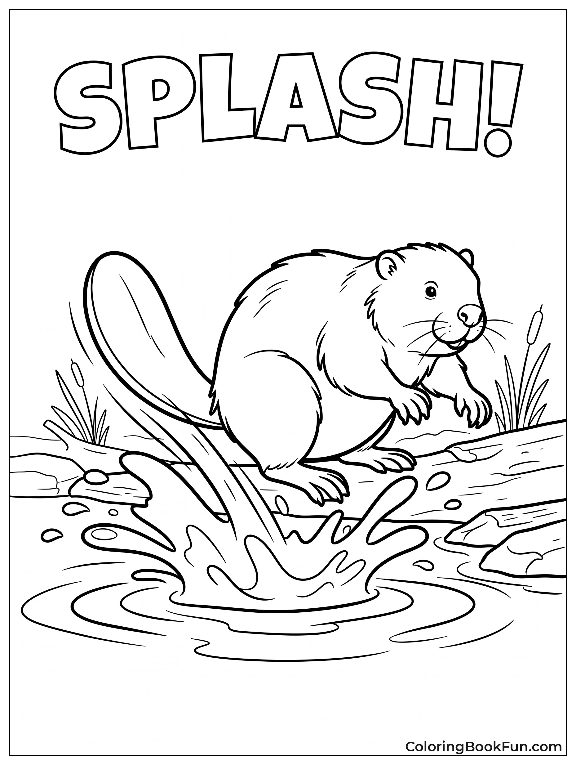 Beaver Slaps Tail on Water