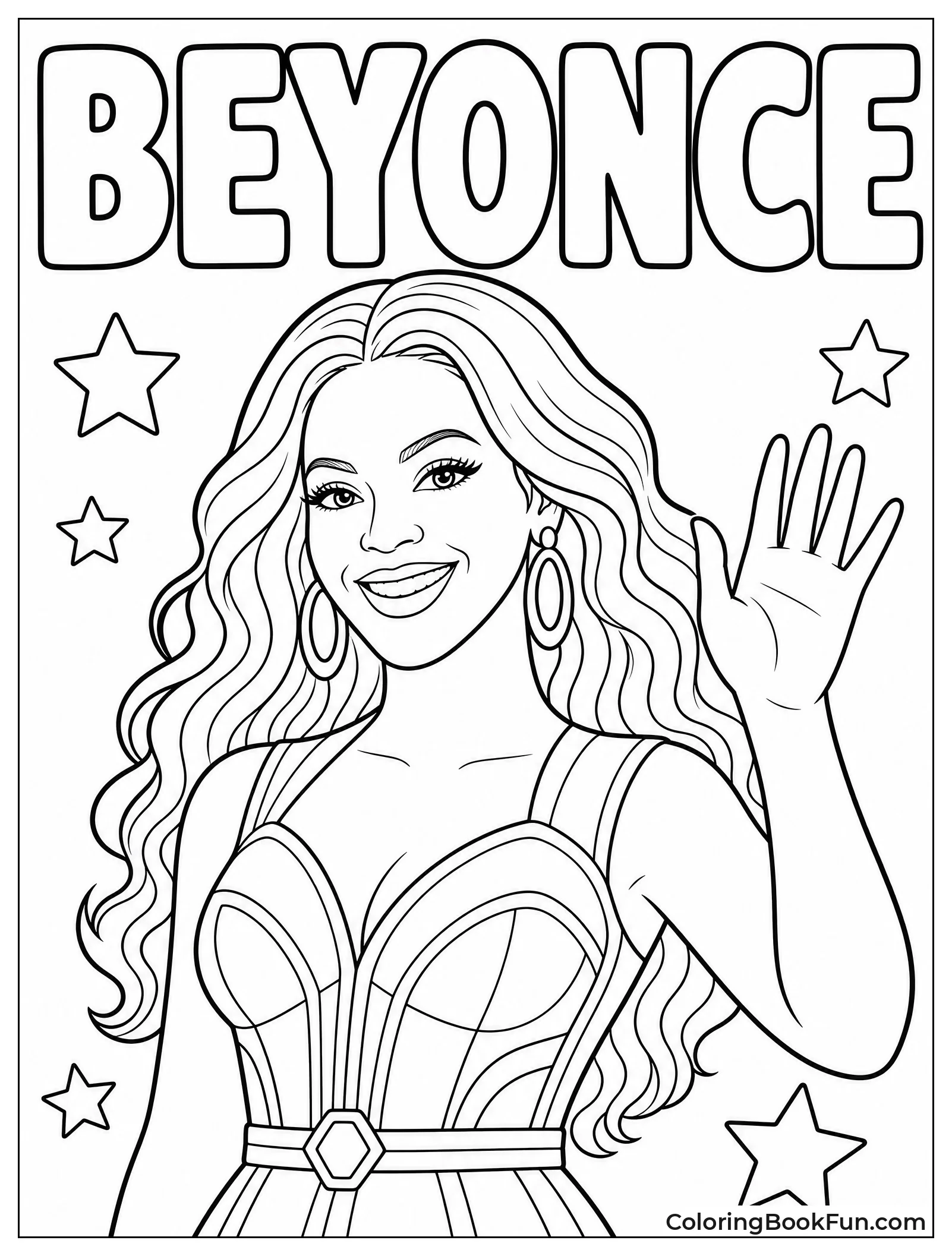 Beyoncé Smiling and Waving Hello