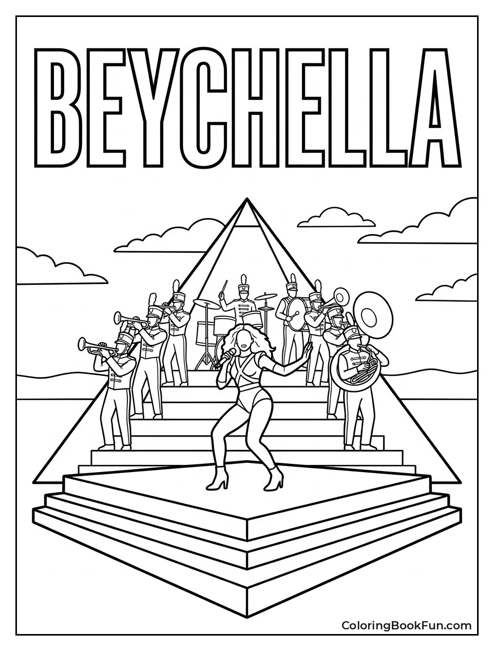 Beyoncé on a Pyramid Coachella Stage