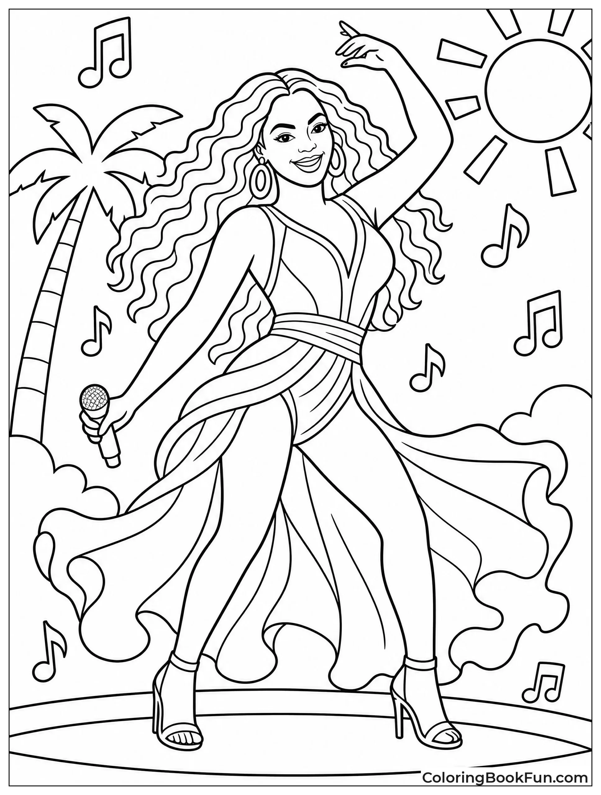 Beyoncé Dancing in Flowing Dress
