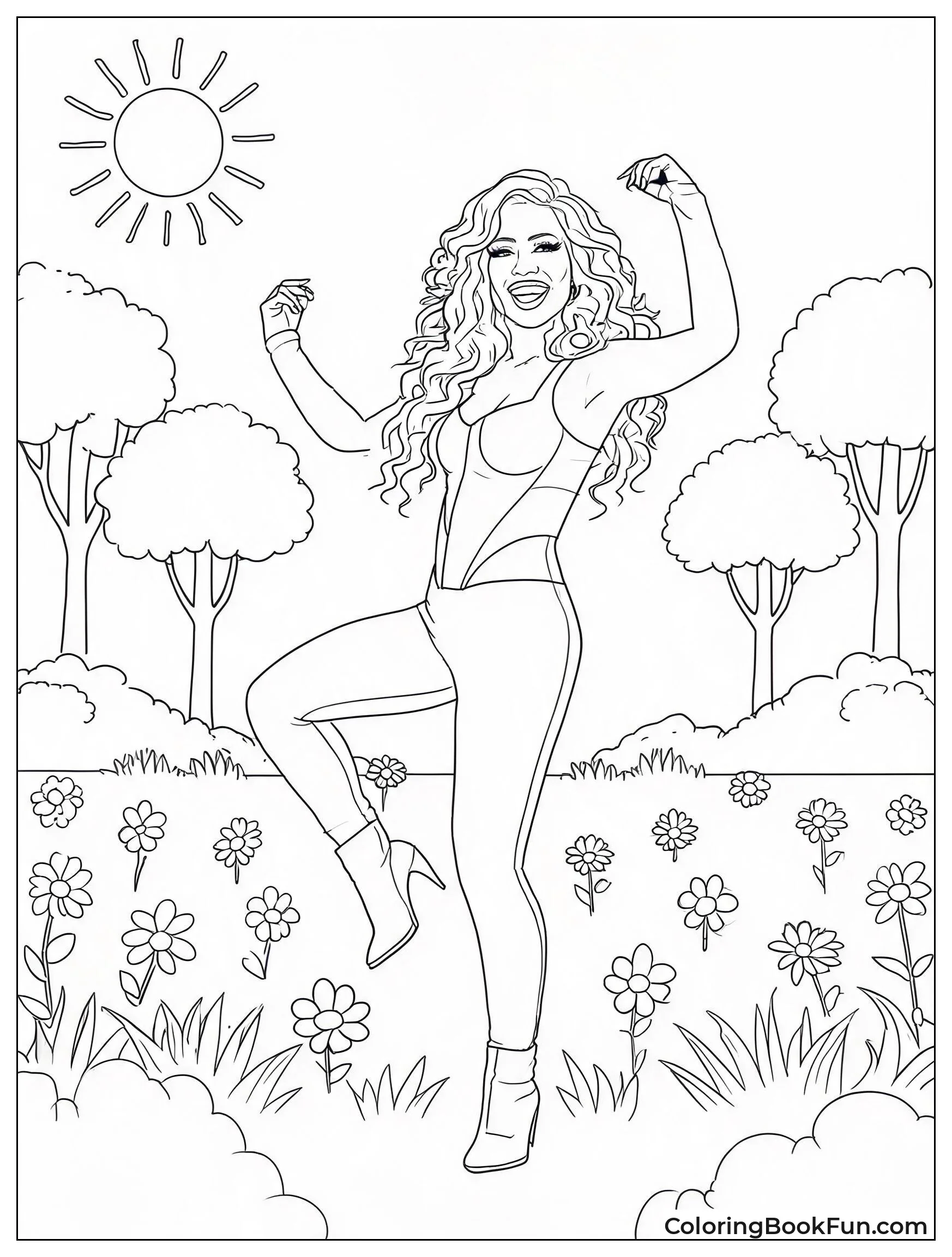 Beyoncé Dancing in a Sunny Park