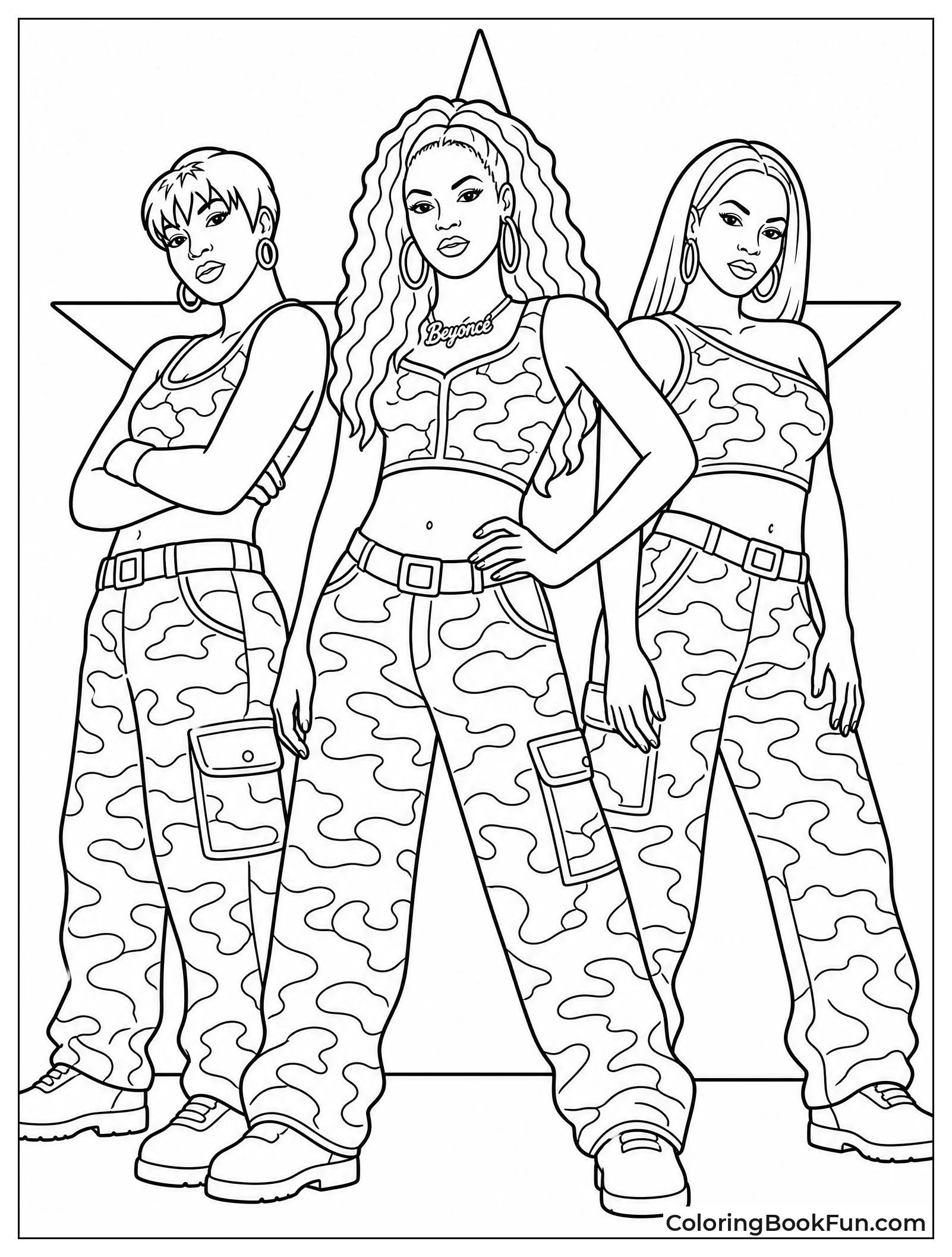 Destiny's Child in Camouflage Outfits