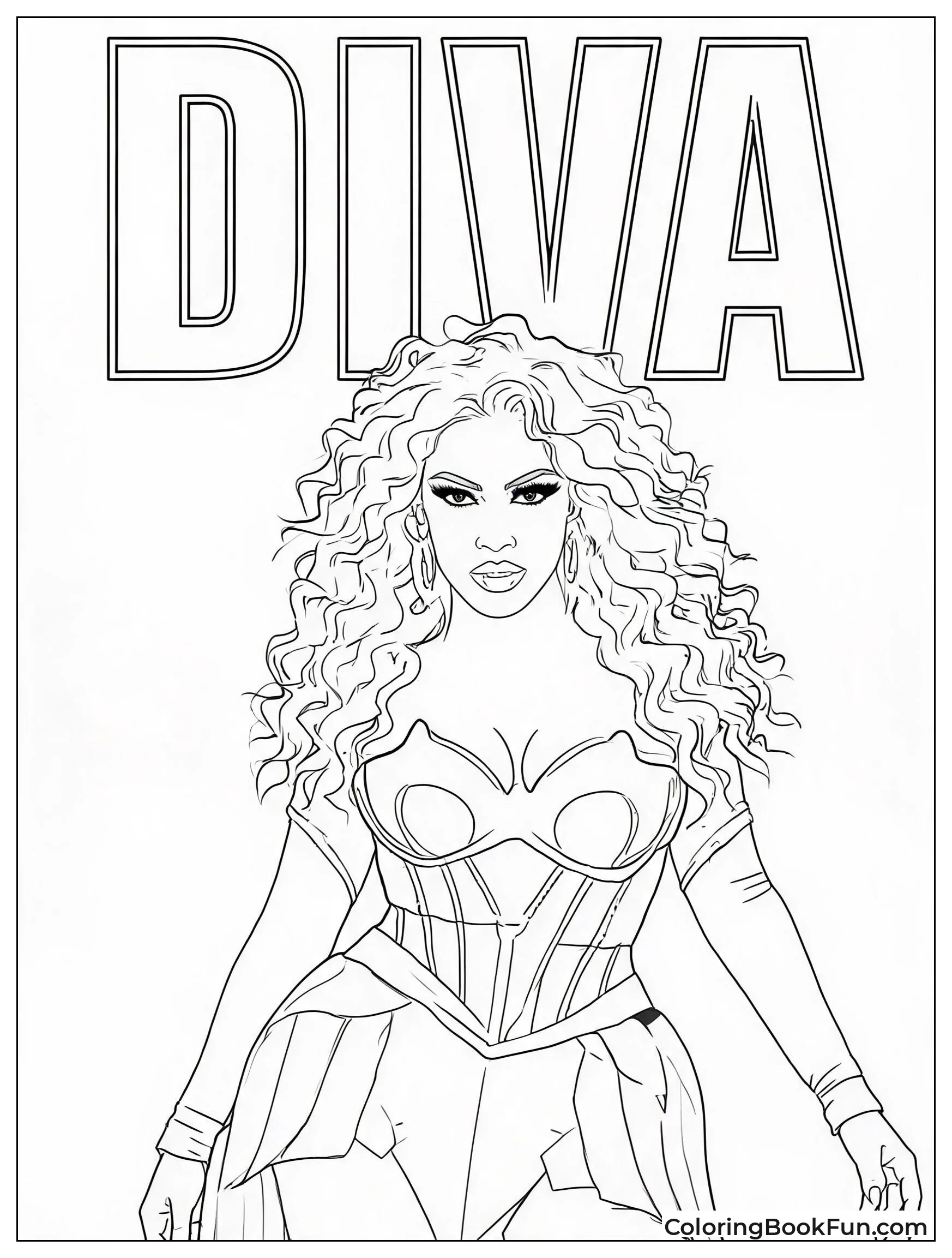 Fierce Beyoncé Under a Diva Banner