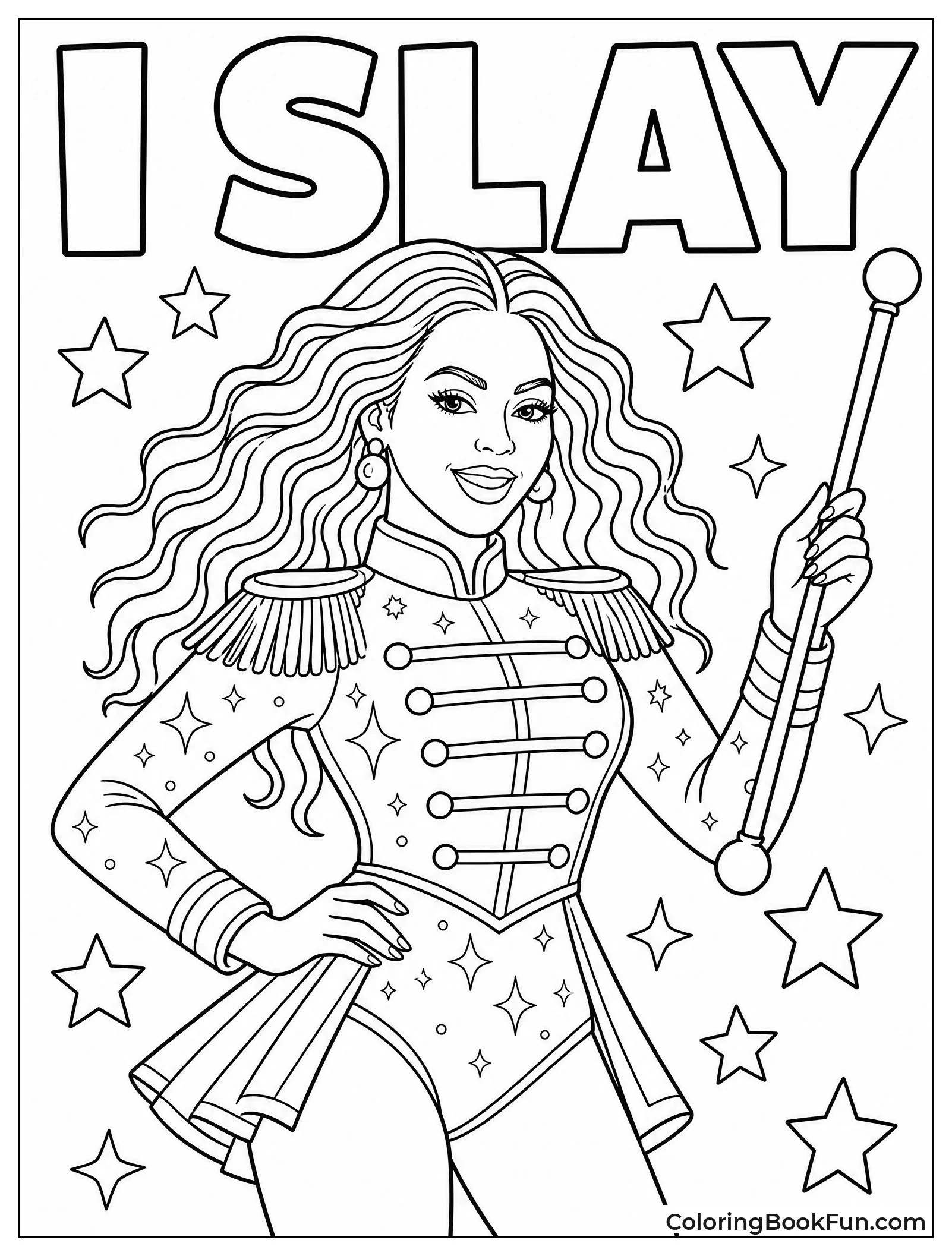 Beyoncé Twirling a Sparkly Baton