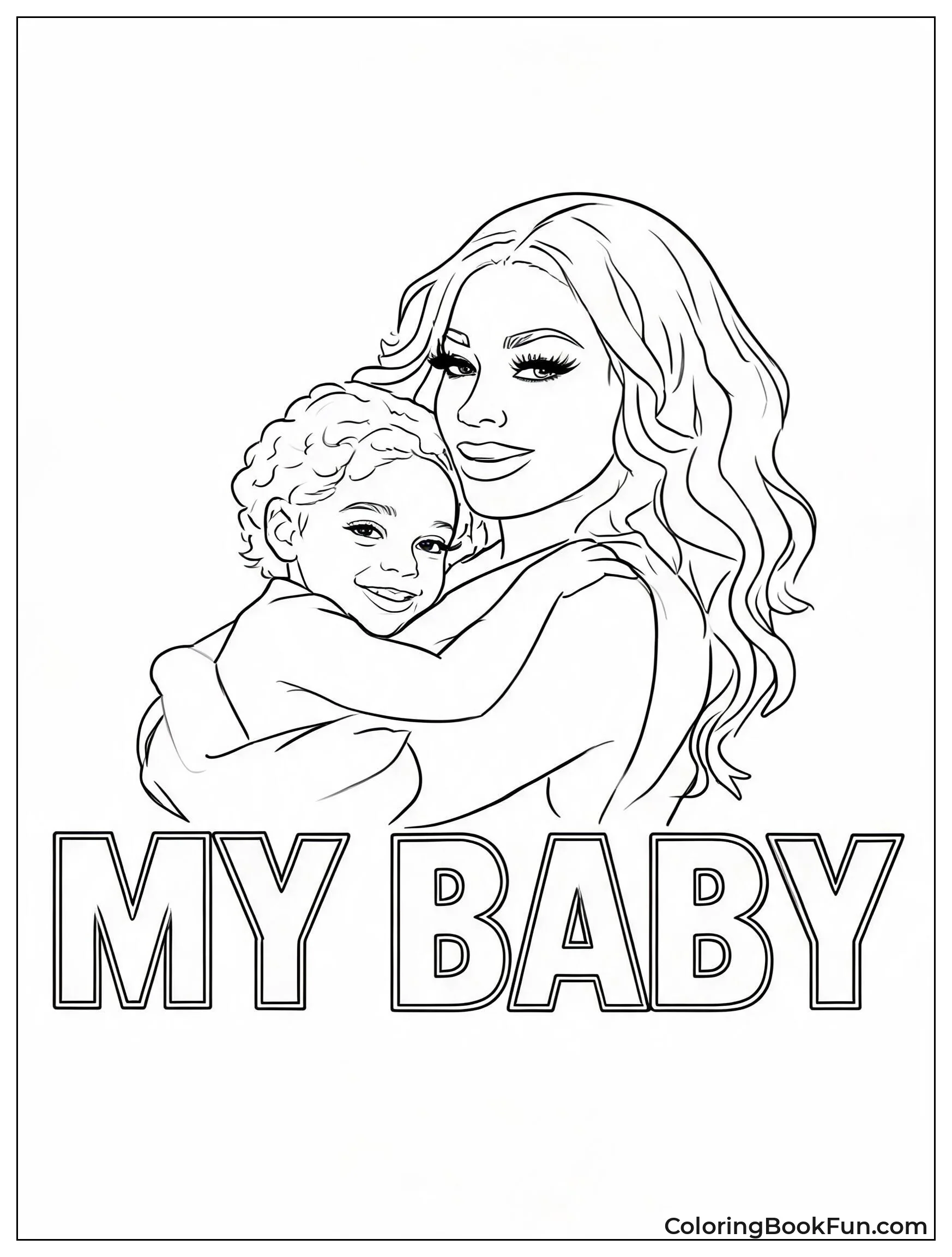 Beyoncé Hugging Her Child