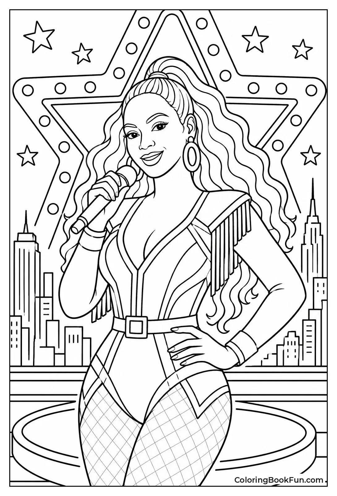 Beyoncé Performing Under Neon Lights