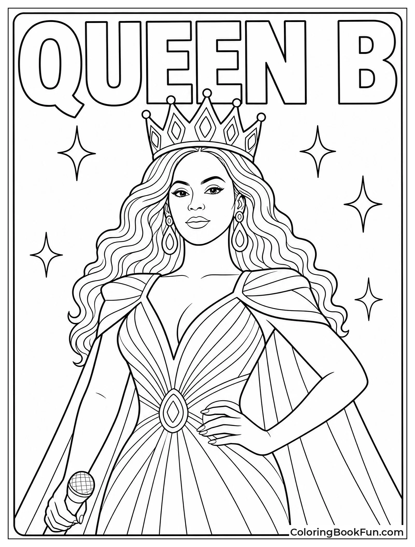 Beyoncé Posing in a Royal Gown