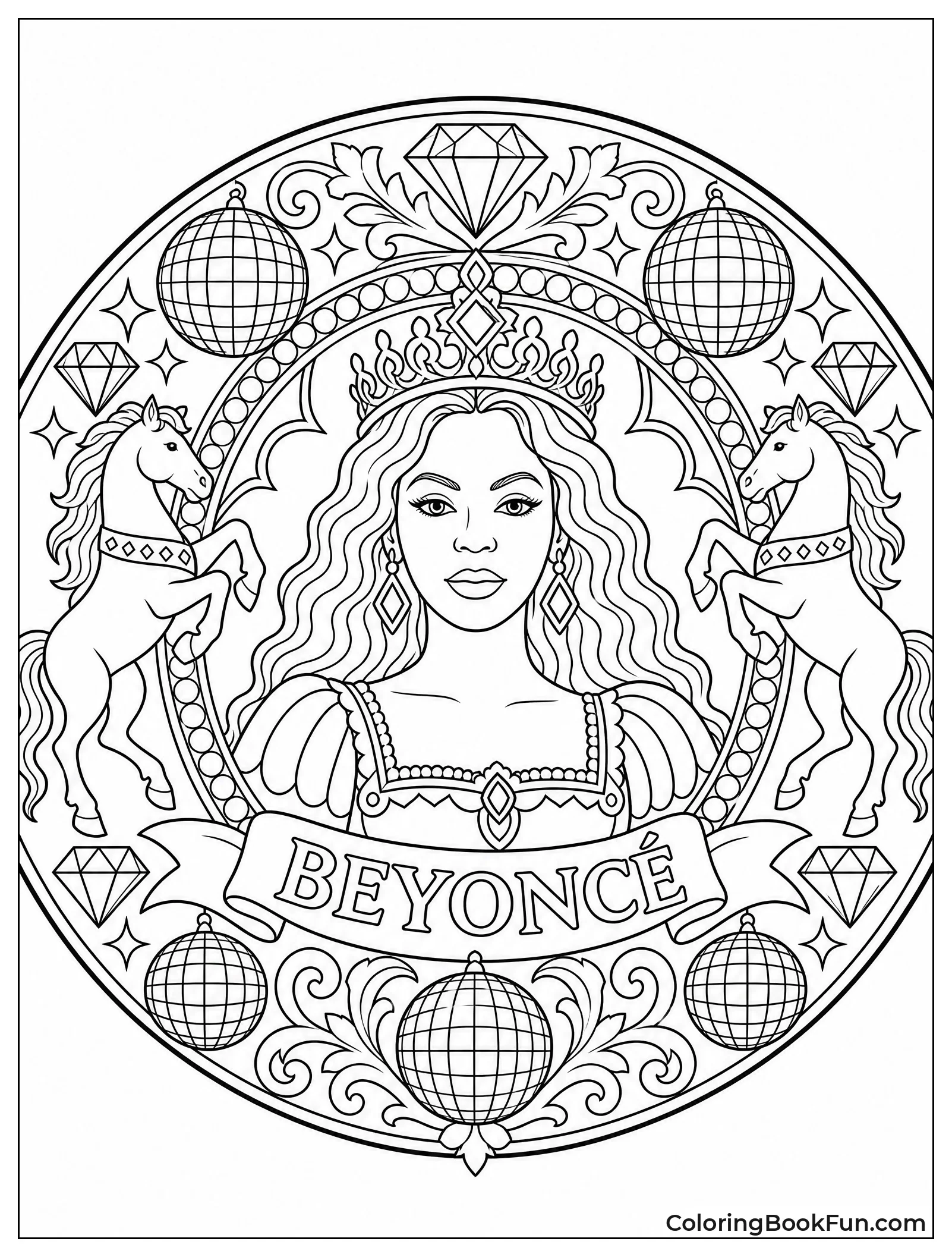 Renaissance Mandala with Disco Balls