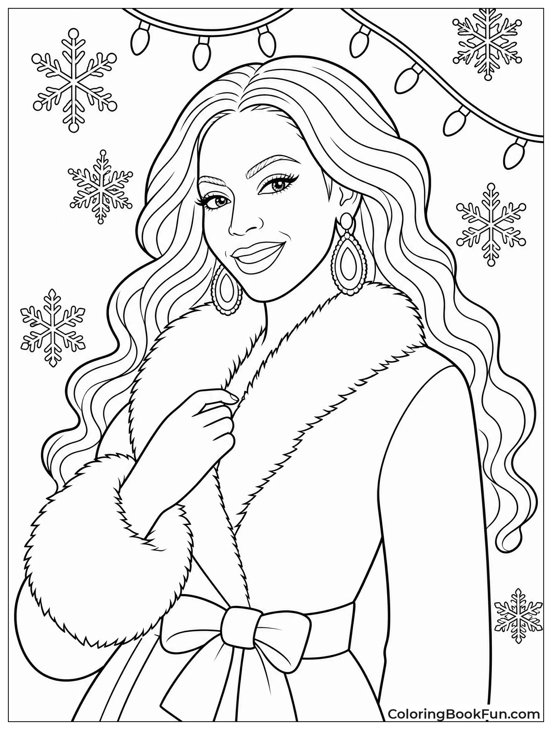 Beyoncé in a Sparkly Winter Coat