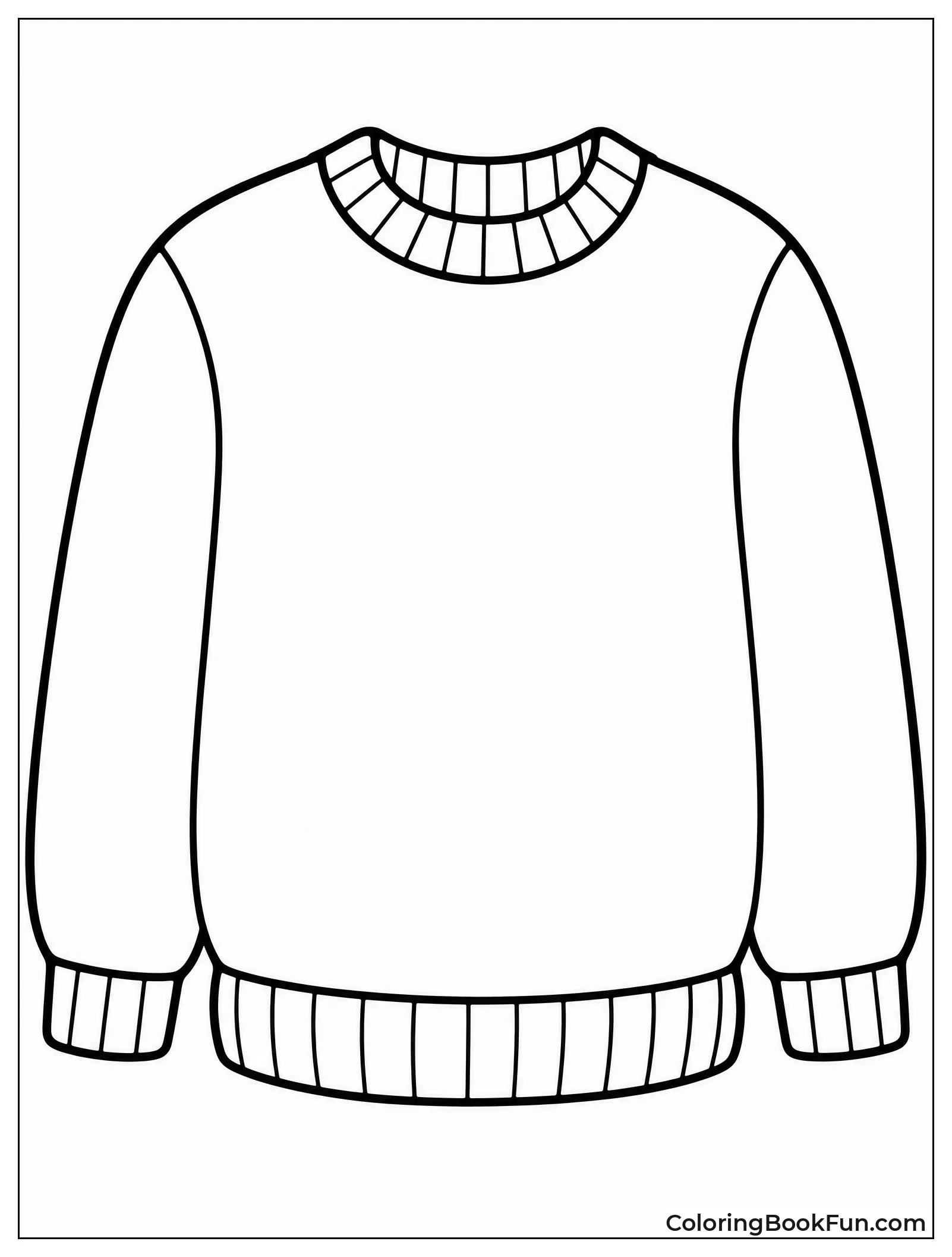 Blank Sweater Outline for Designing