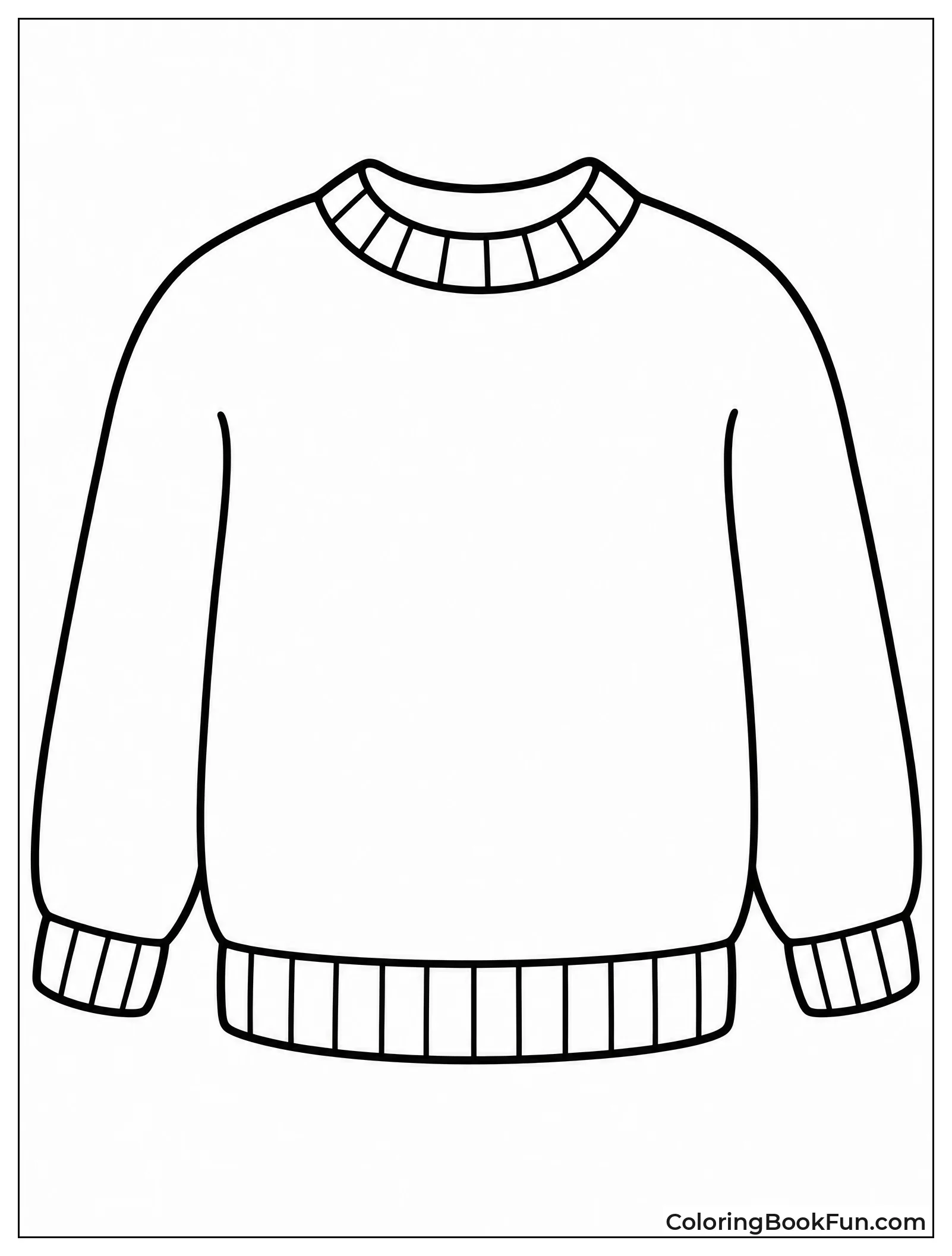Blank Sweater Ready for Coloring