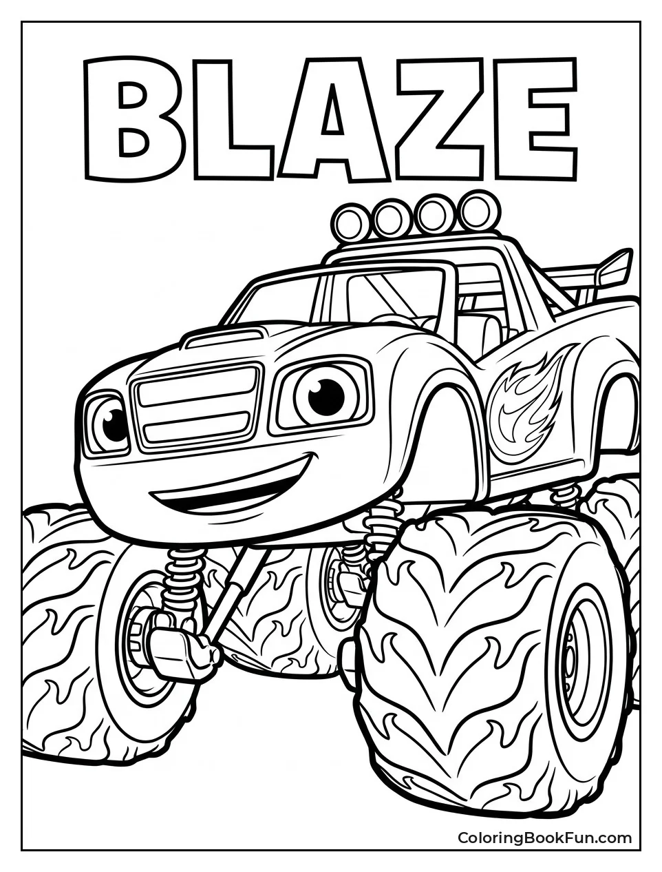 Blaze Smiles with Flames on Sides