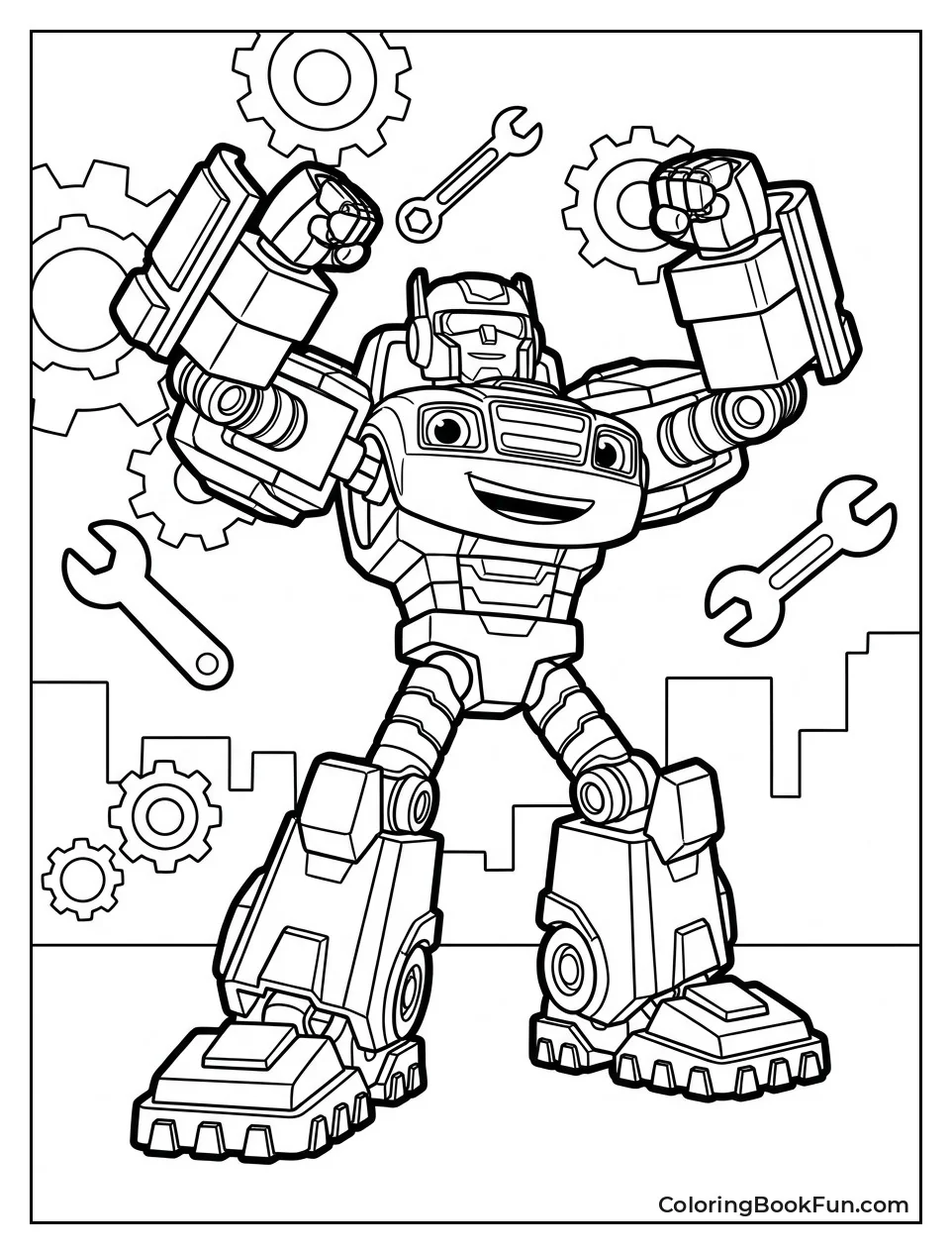 Robot Blaze Stands Tall with Armor