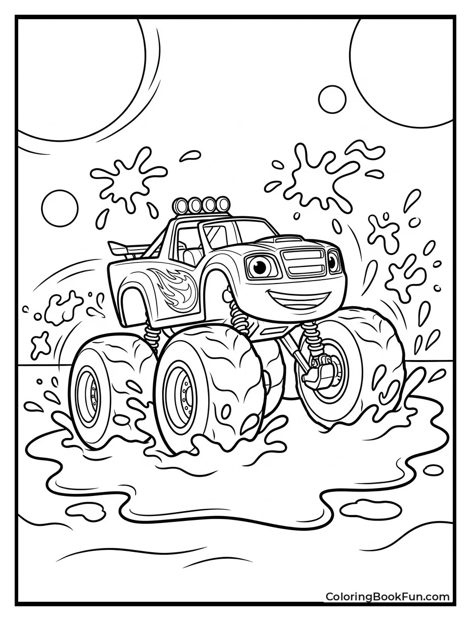 Blaze Splashes through Giant Mud Puddle
