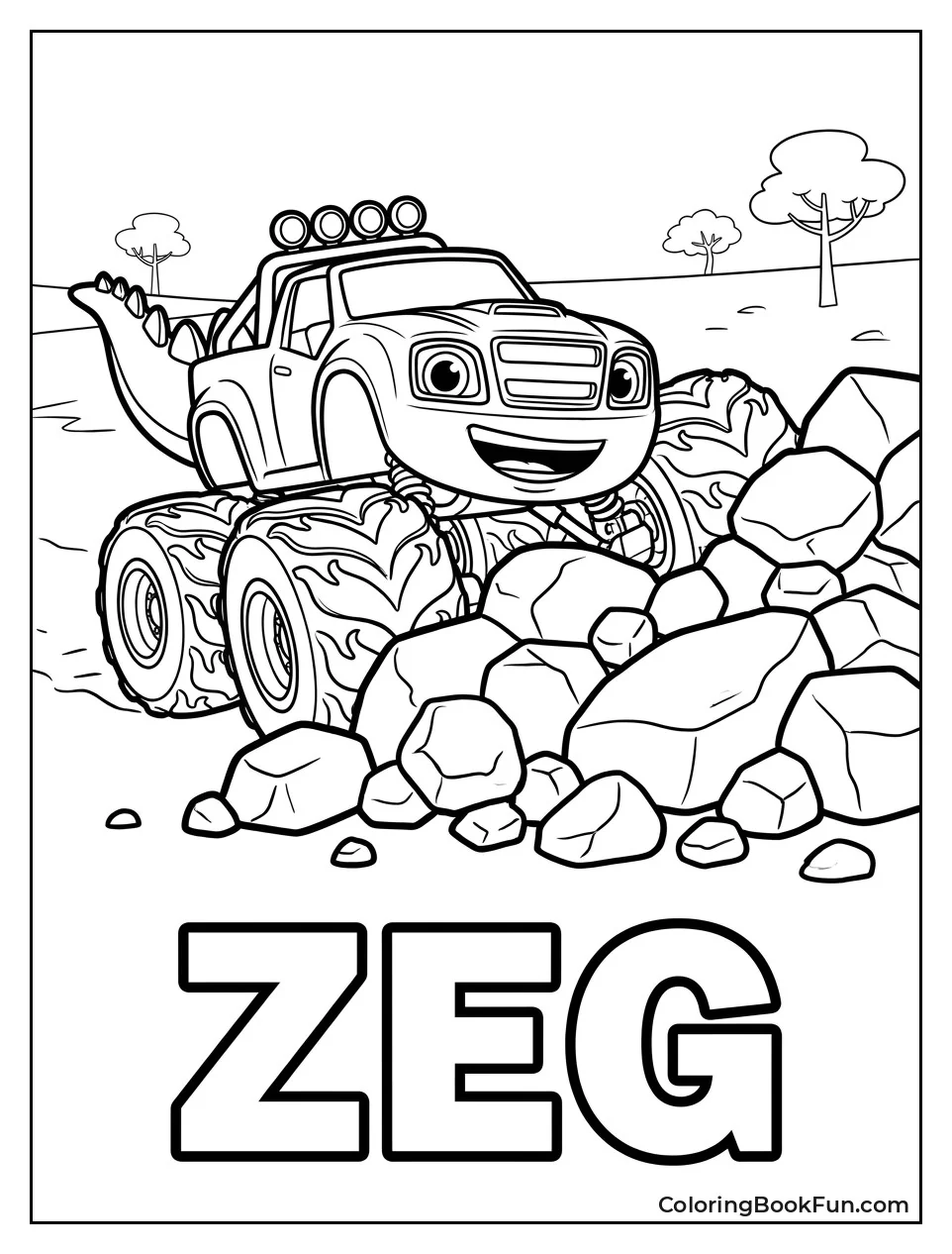 Zeg Rams Rocks with Happy Face