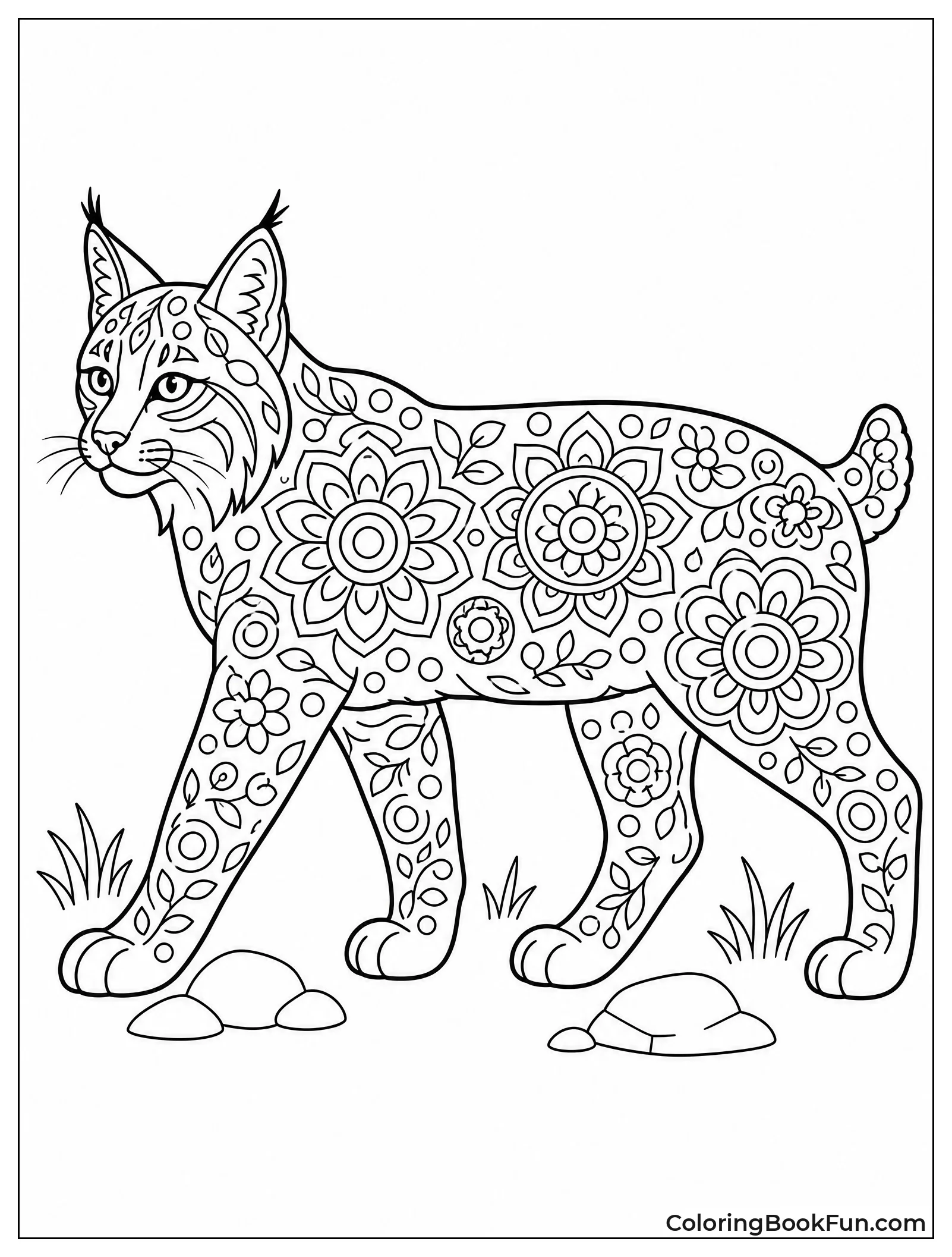 Bobcat with Mandala Fur