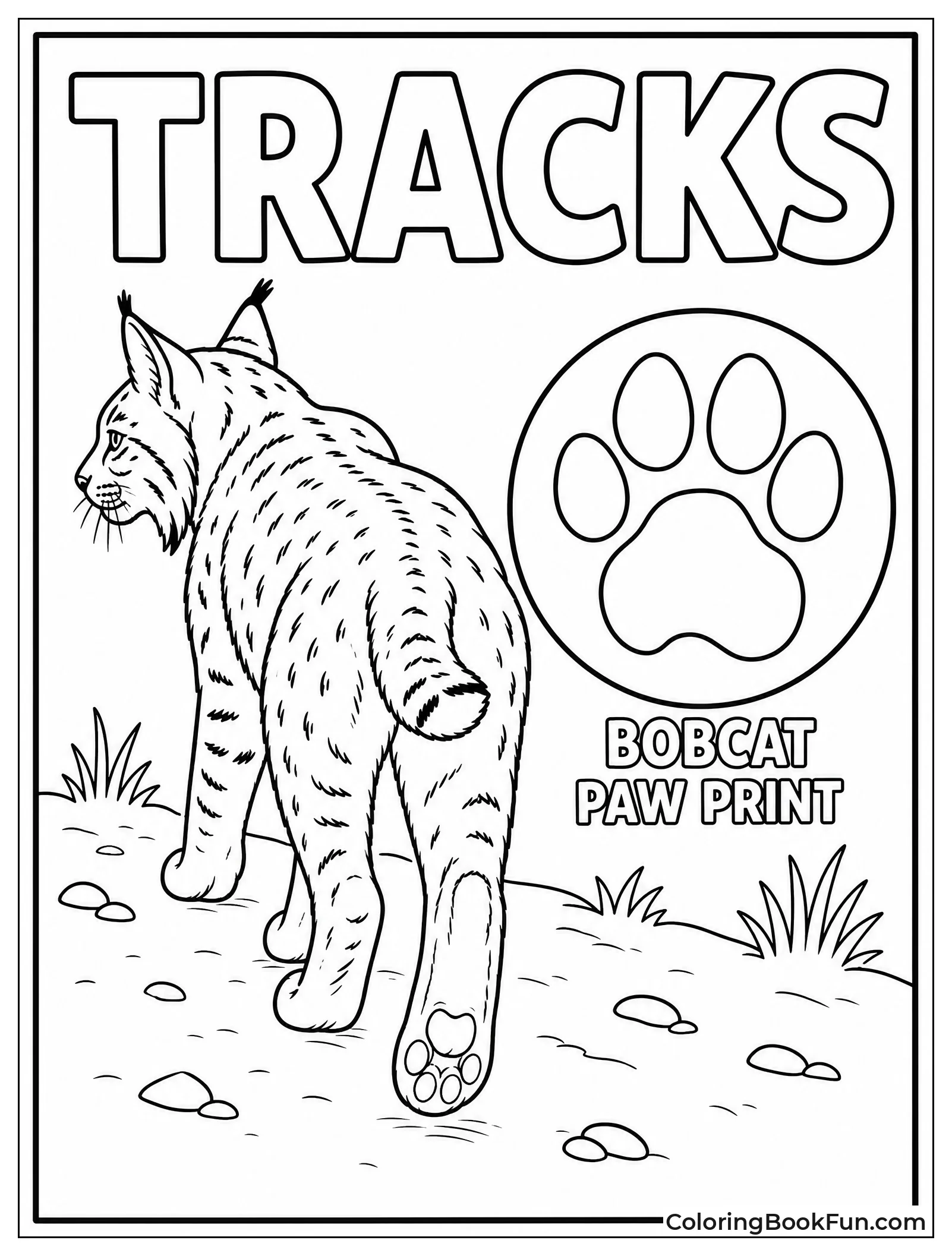 Bobcat Leaving Paw Prints Behind