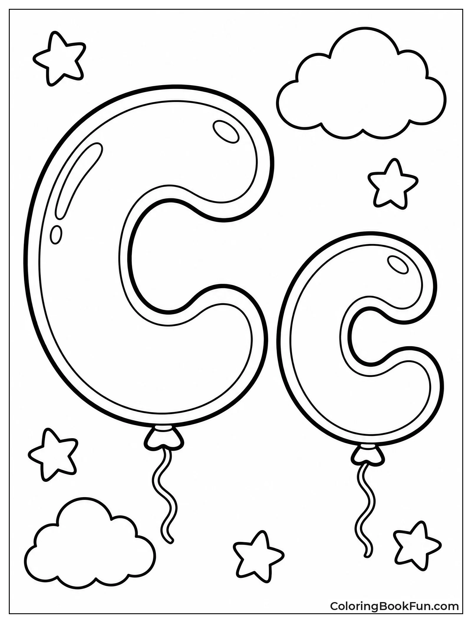 Bouncy C Letters Like Balloons