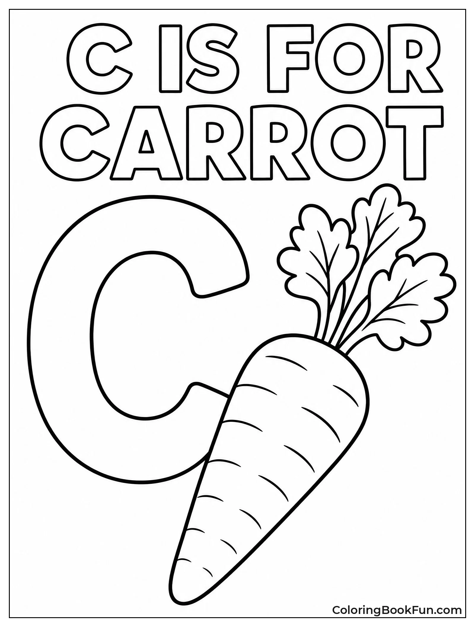 Carrot Next to Letter C