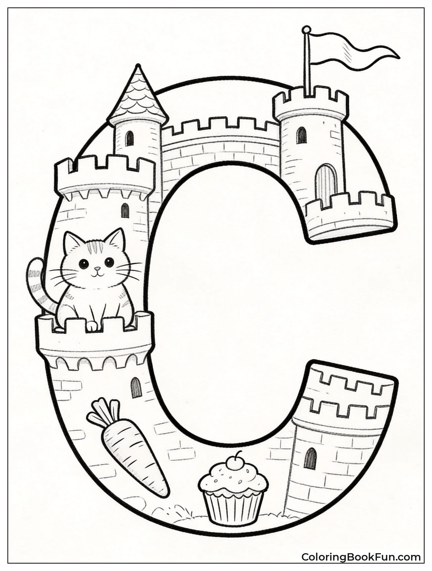 Castle Forms Shape of C