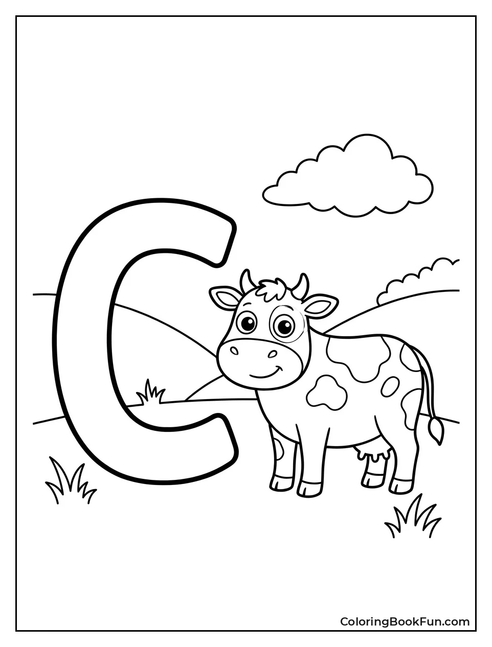 Cow Stands Next to Big C
