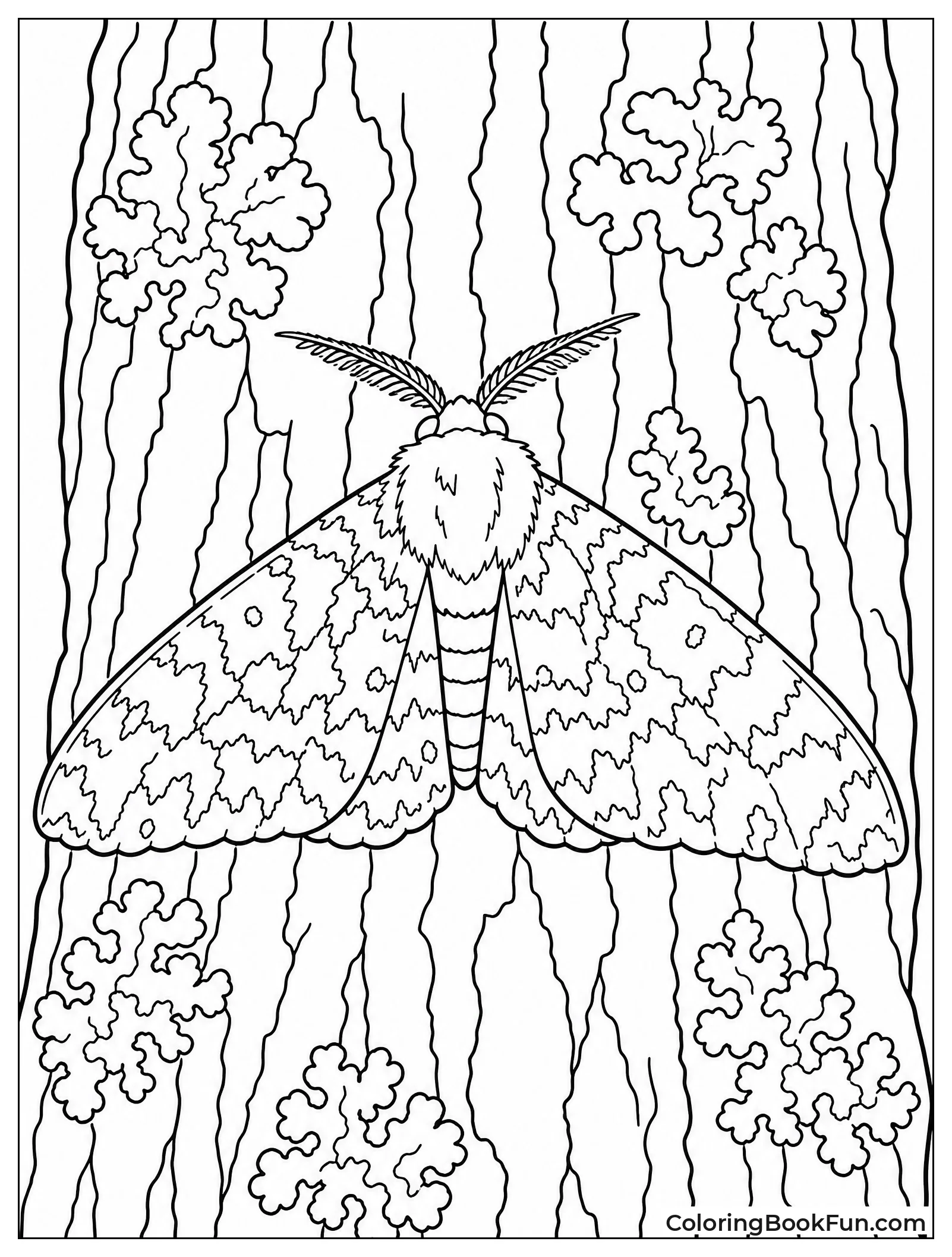Peppered Moth Blending on Bark