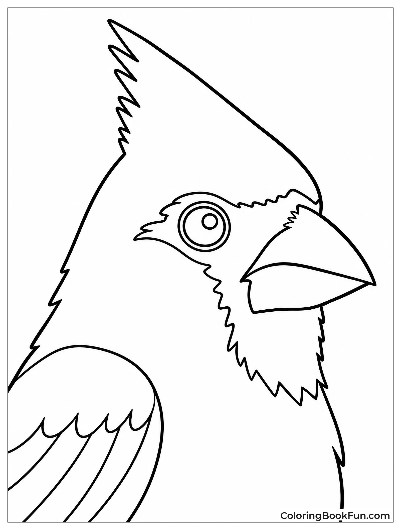 Close-up of Cardinal Face with Mask
