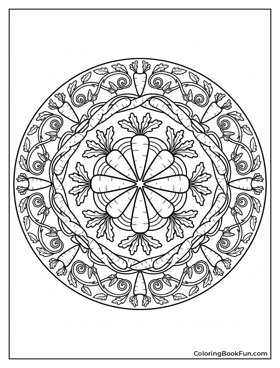 Mandala Made from Carrots