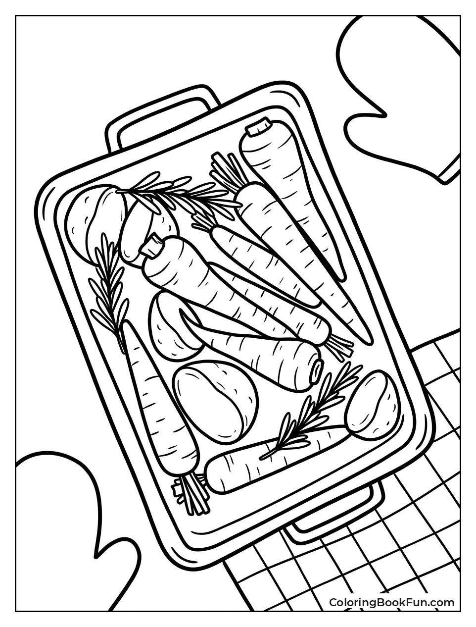 Roasted Carrots on Baking Tray