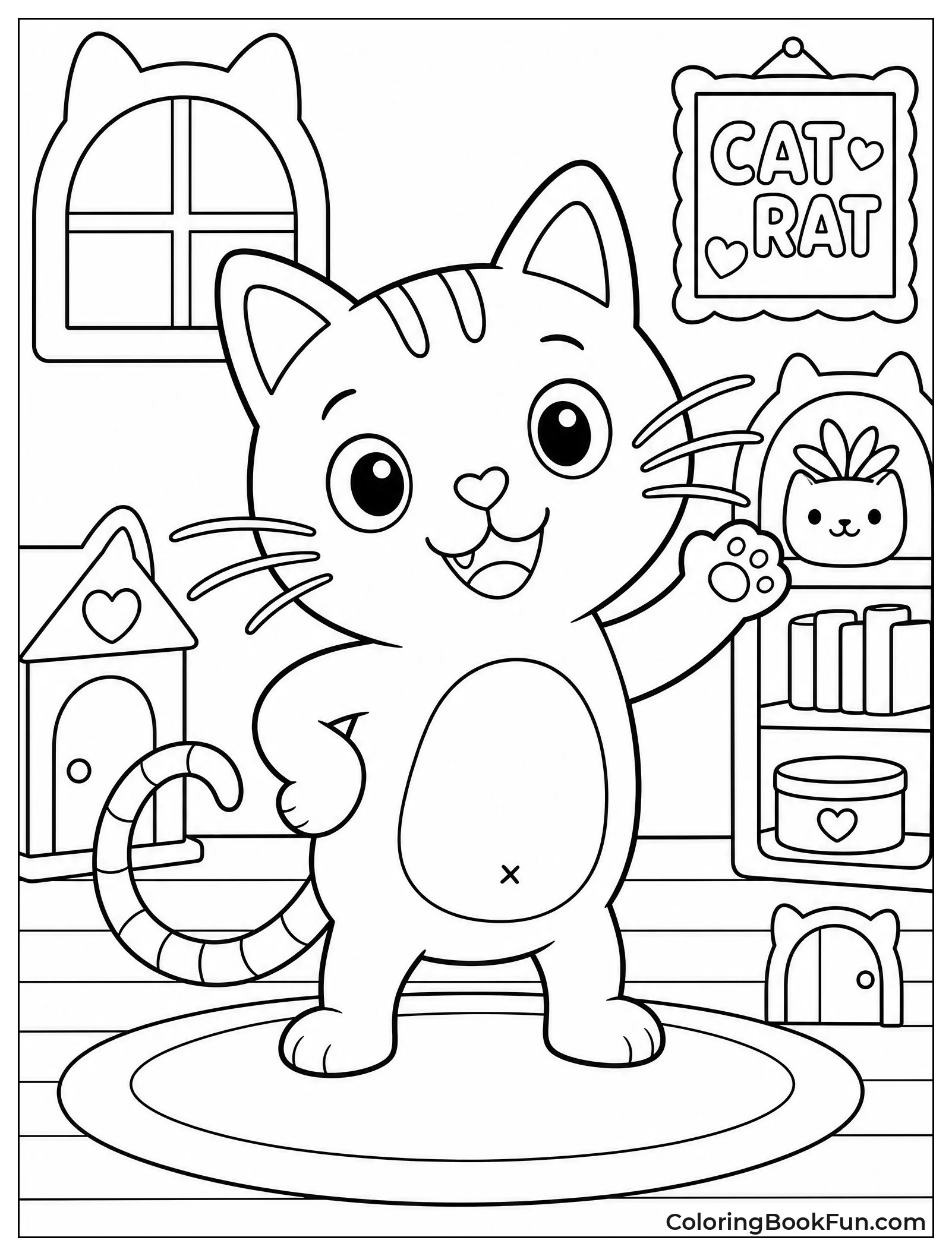 CatRat Plays in Dollhouse