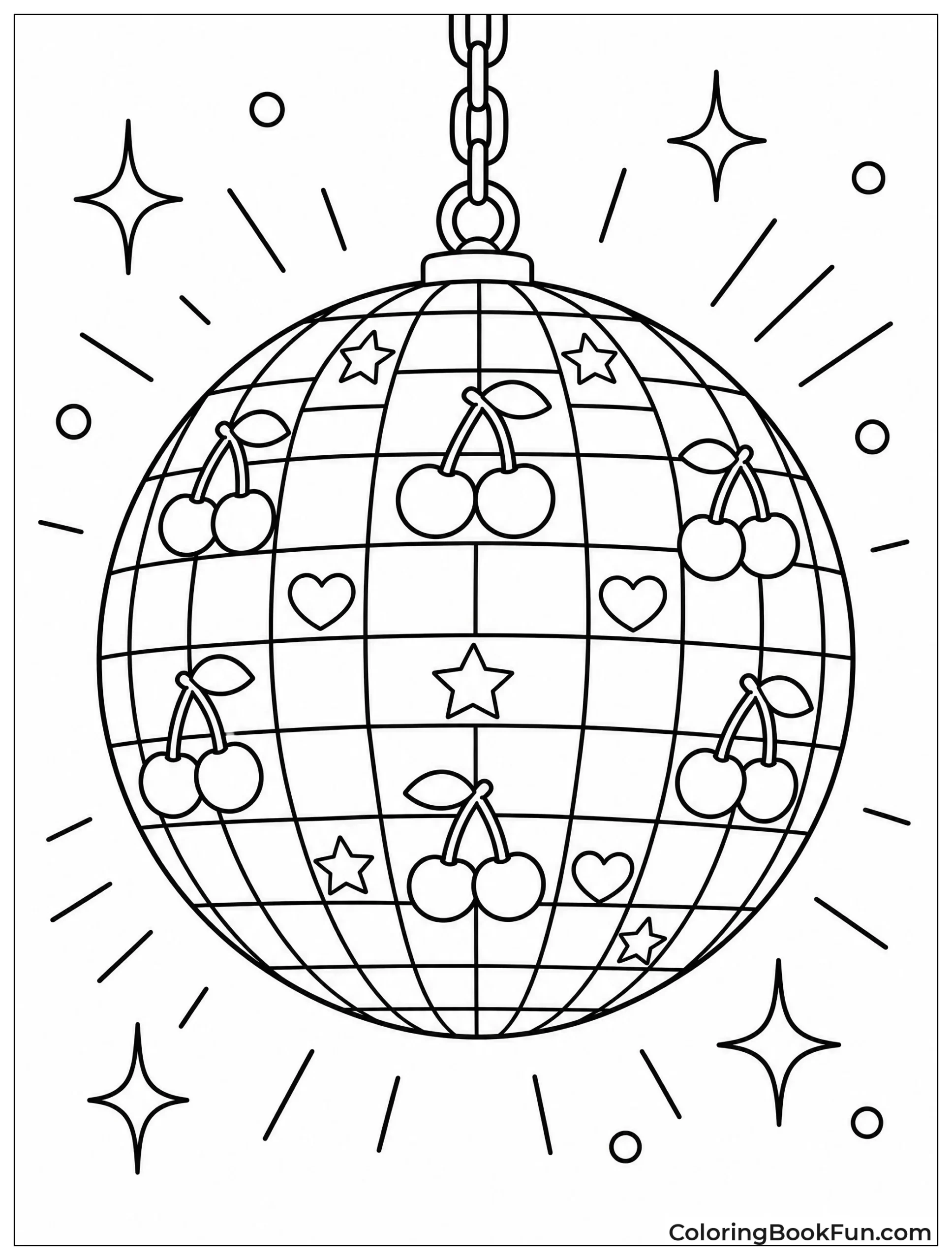 Disco Ball Decorated with Cherries