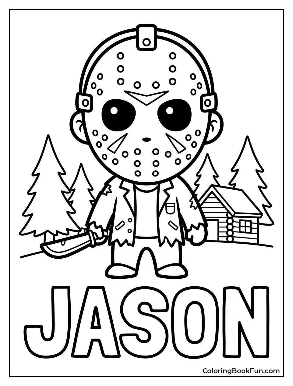 Cute Chibi Jason Holding Machete