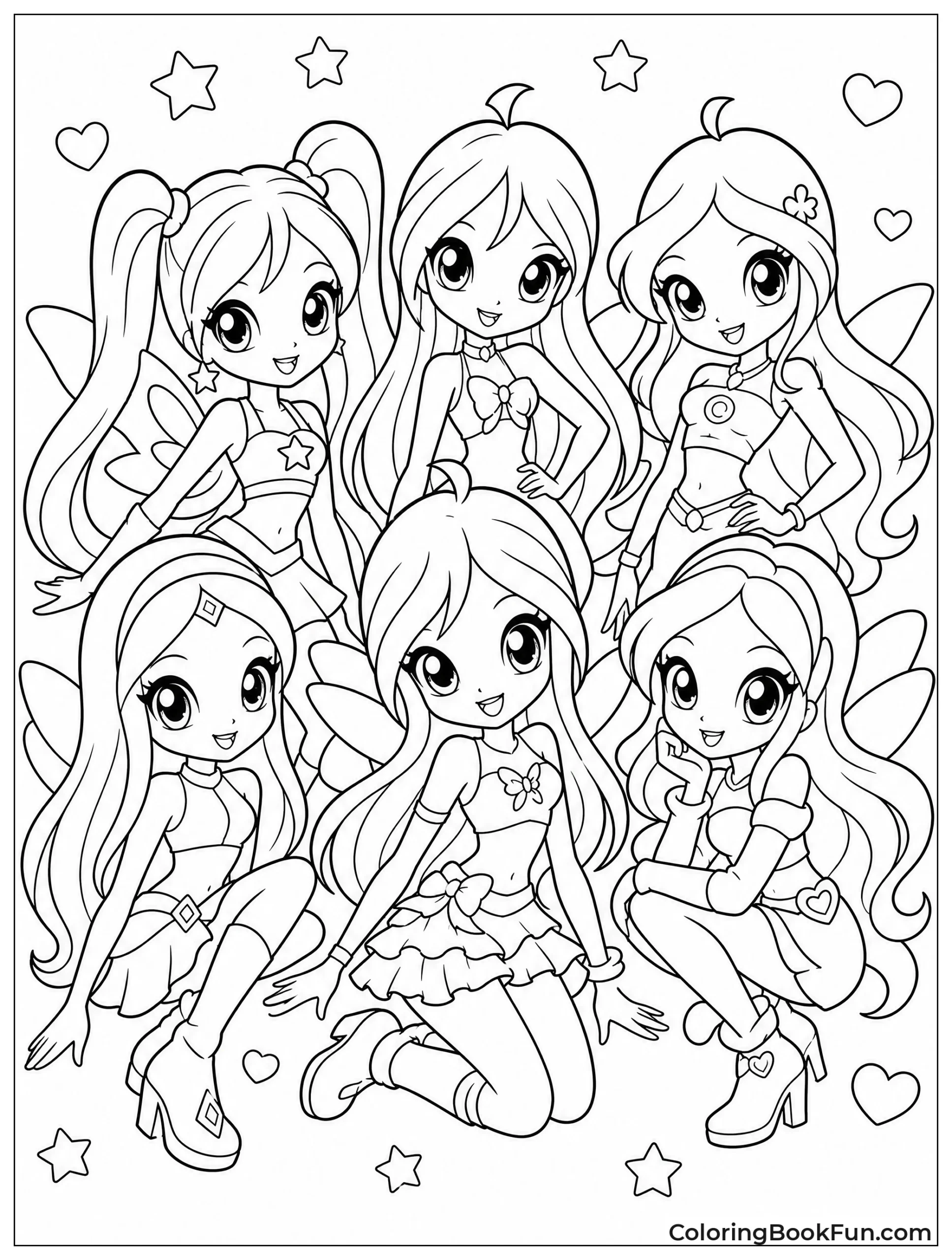 Chibi Winx Pose with Big Eyes