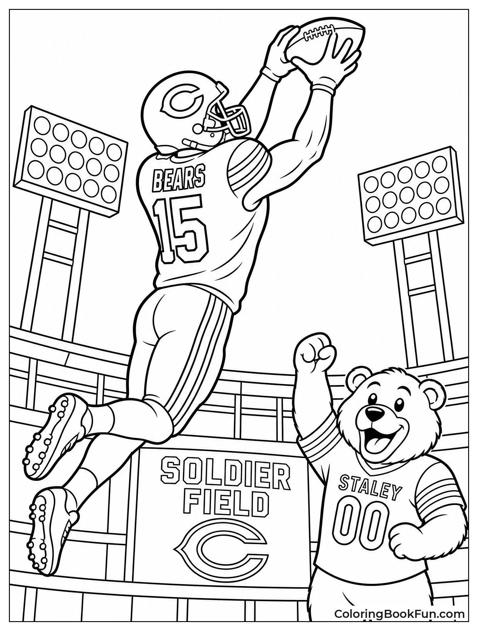 Receiver Leaps High for Catch